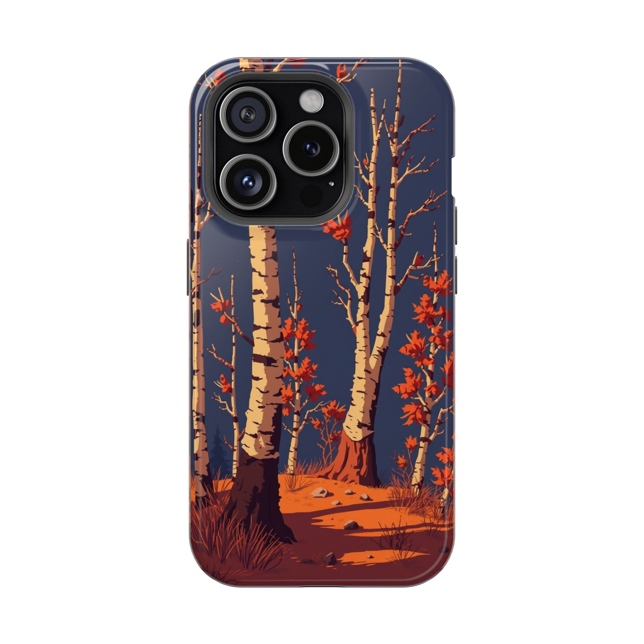 iPhone Birch Grove Pixel Art -Bit Bold Modern Everyday Snap Case · iPhone Case