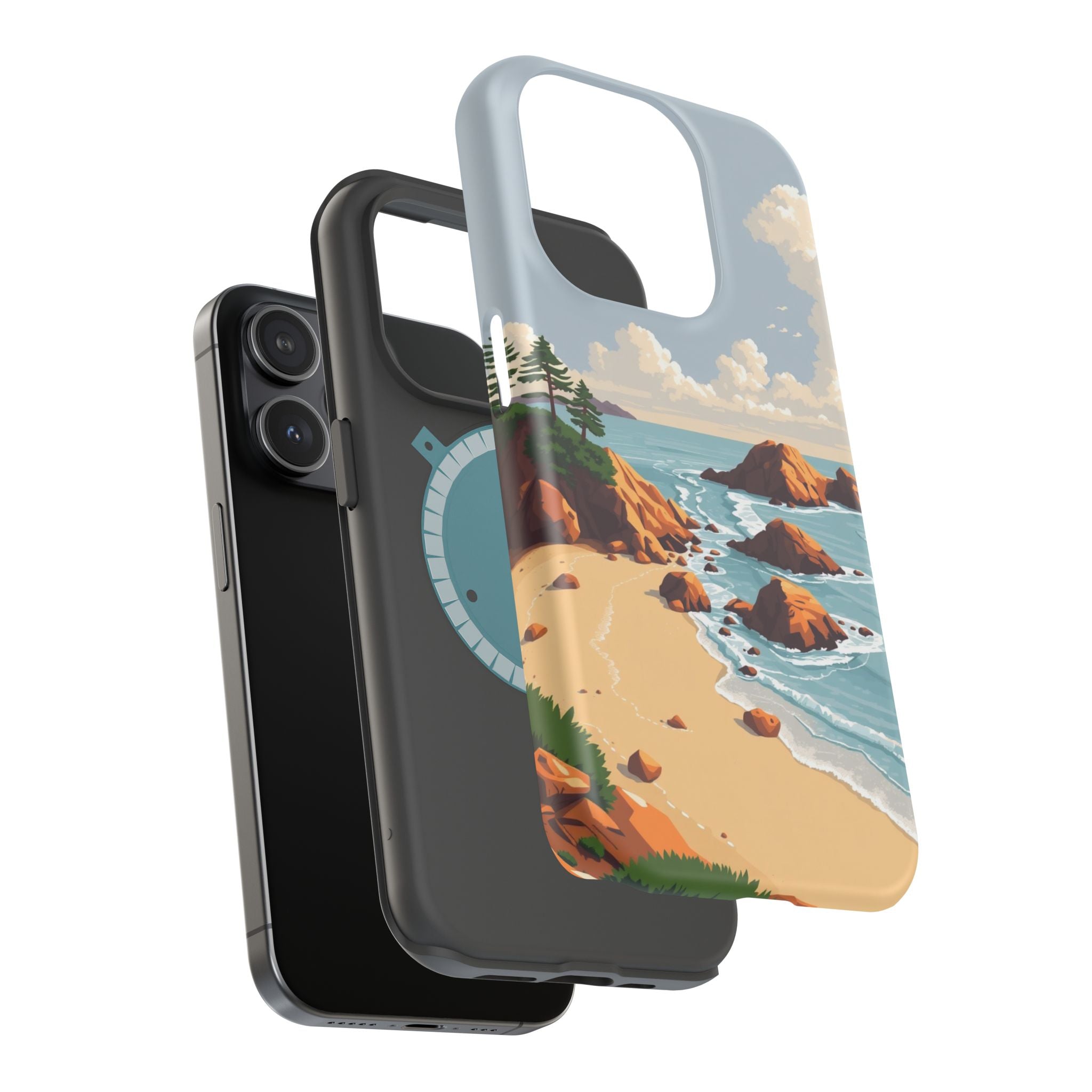 iPhone Mustard And Rust Pebble Beach Slim Everyday Designer Case · iPhone Case