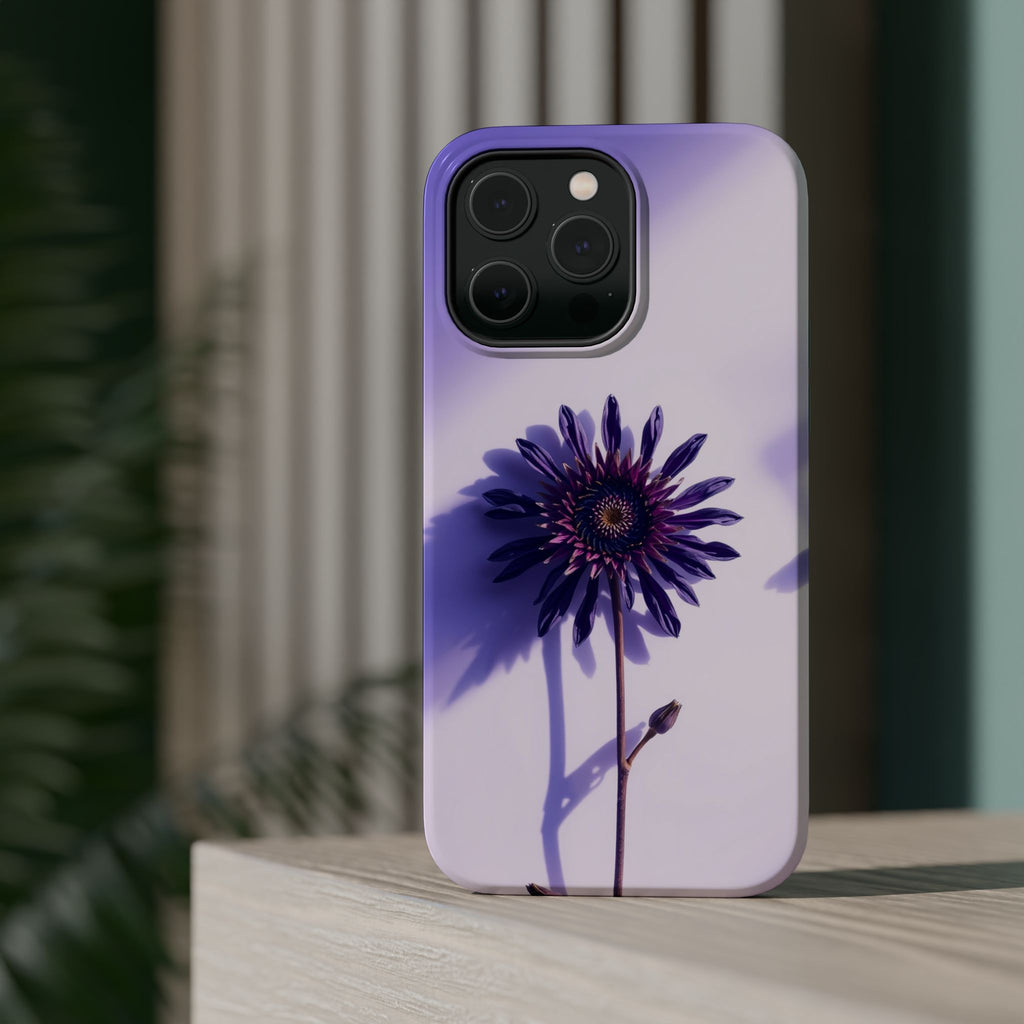 iPhone Indigo And Violet Dried Flower Flat Lay Soft iPhone Finish · iPhone Case