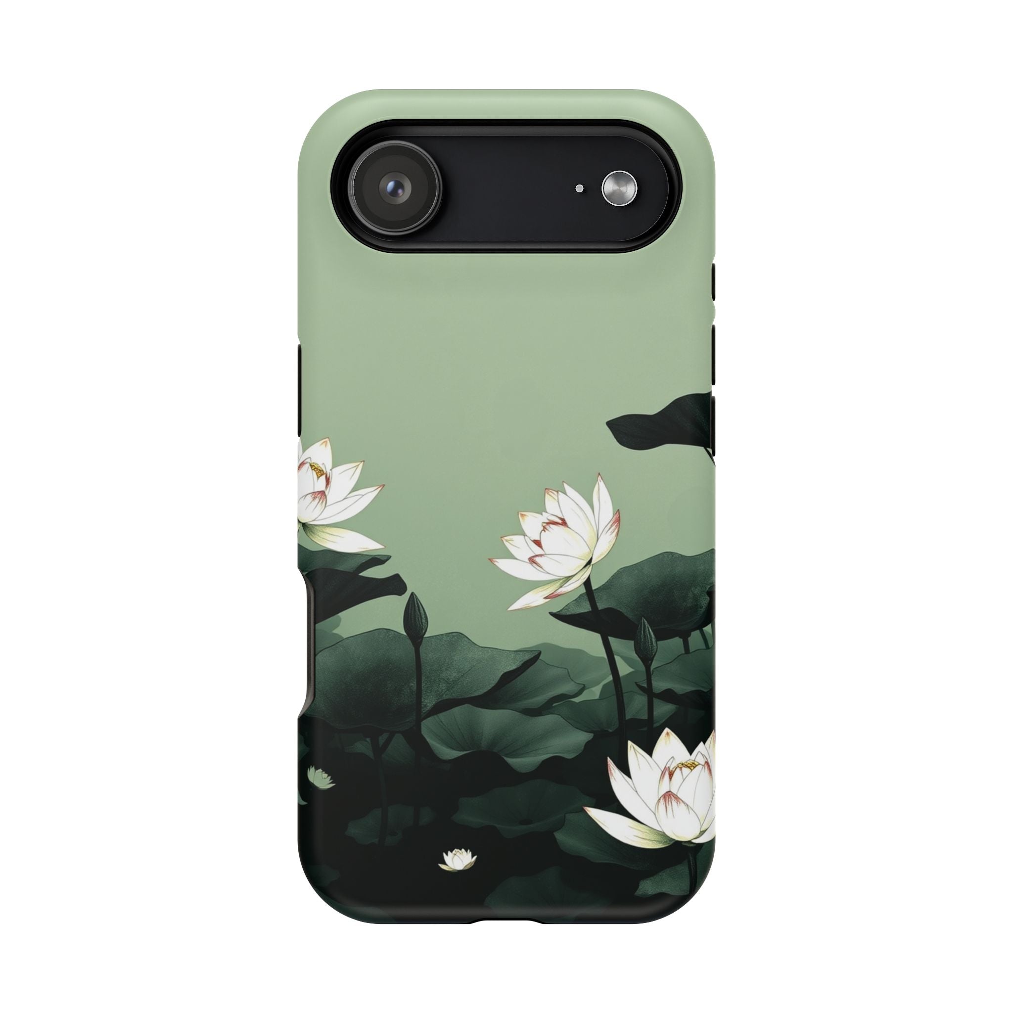iPhone Sage And Ivory Lotus Pond Bold Modern Everyday Snap Case · iPhone Case