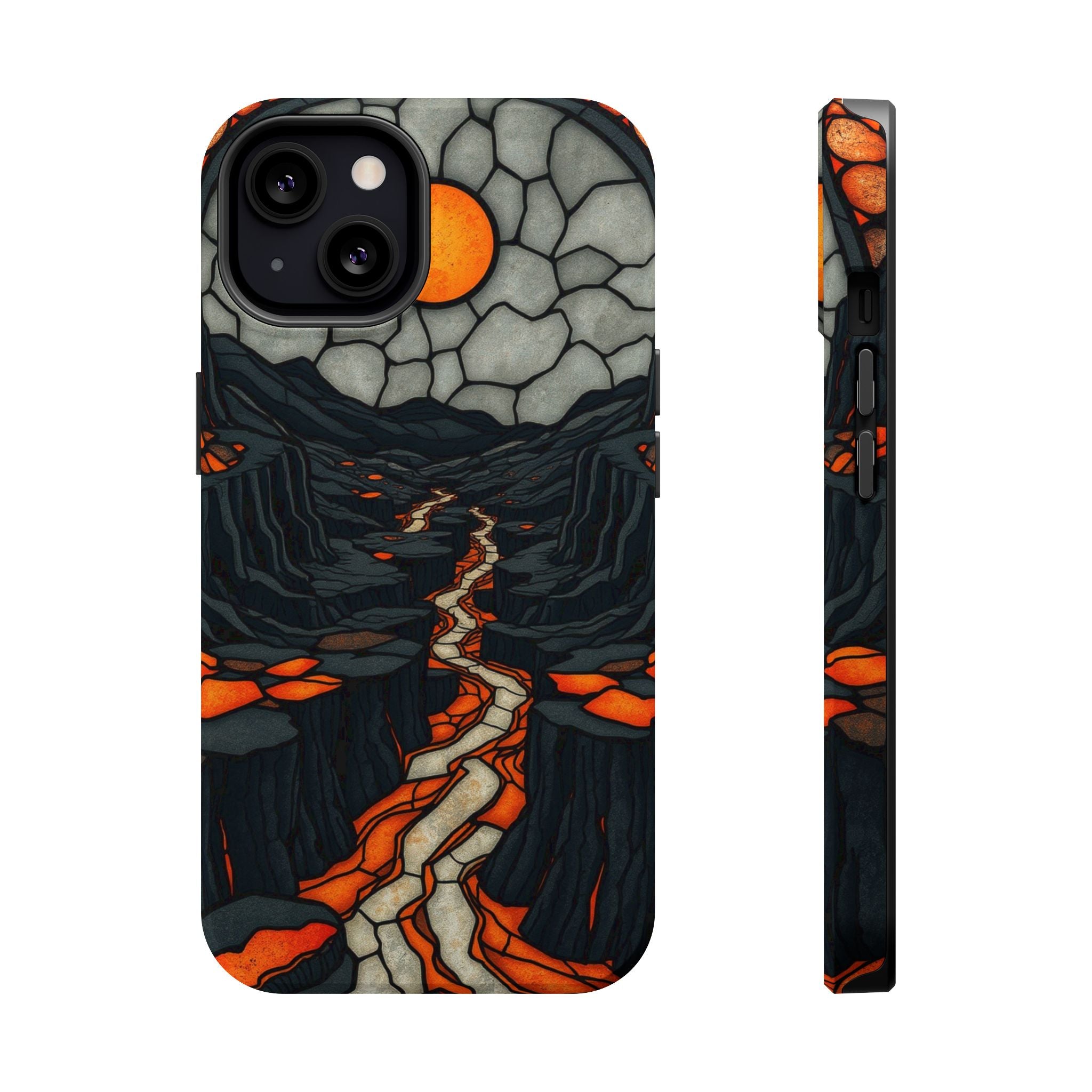 iPhone Charcoal And Copper Lava Field Slim Everyday Designer Case · iPhone Case
