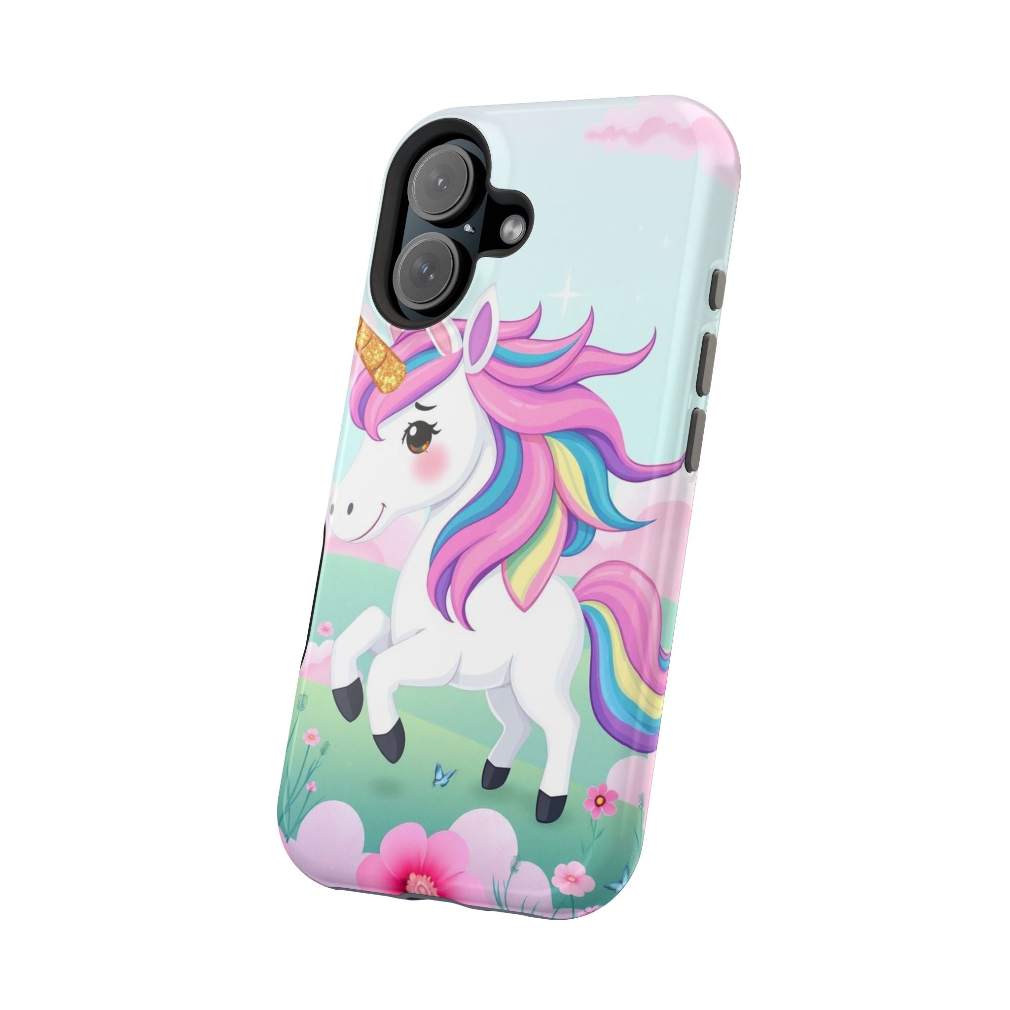 iPhone Rainbow Unicorn Kids Fun Soft iPhone Phone Case Gift Finish · iPhone Case