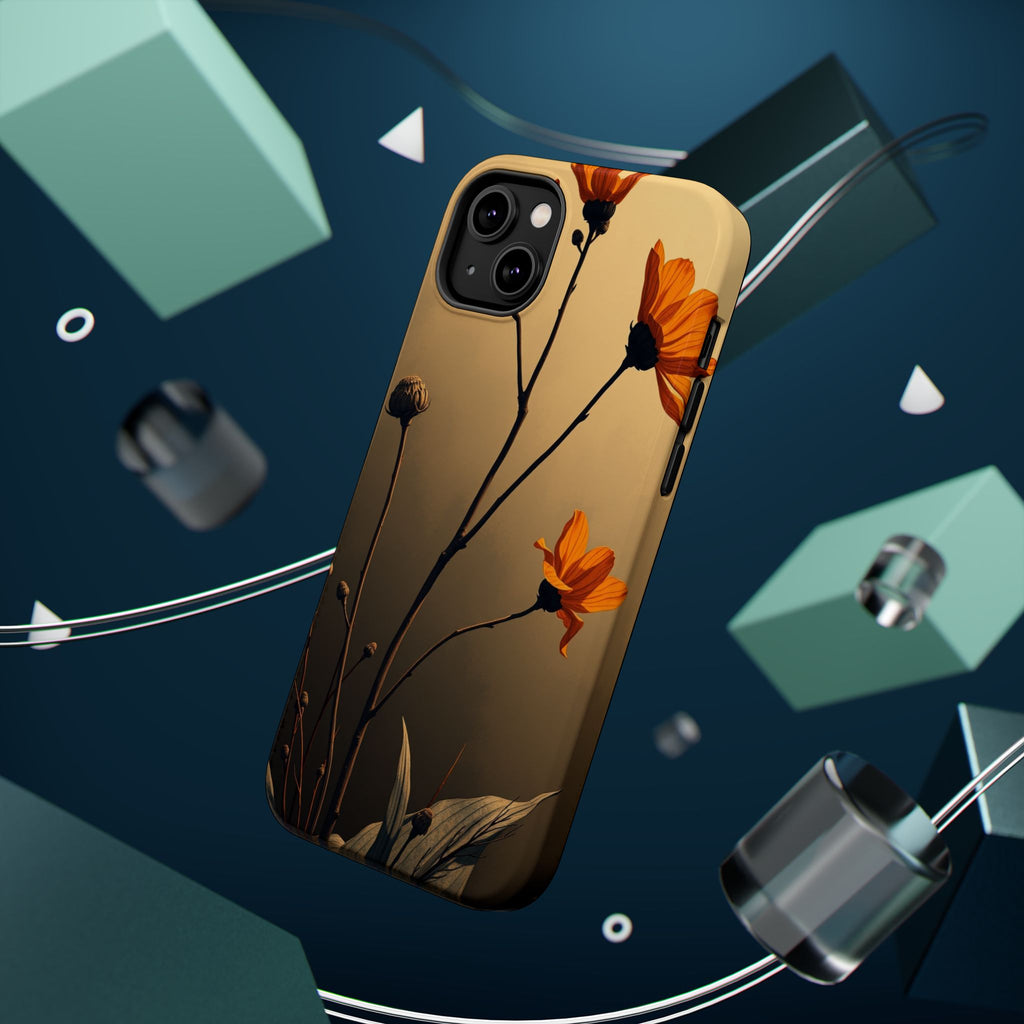 iPhone Burnt Orange And Sand Botanical Illustration Gal Slim Snap Case · iPhone