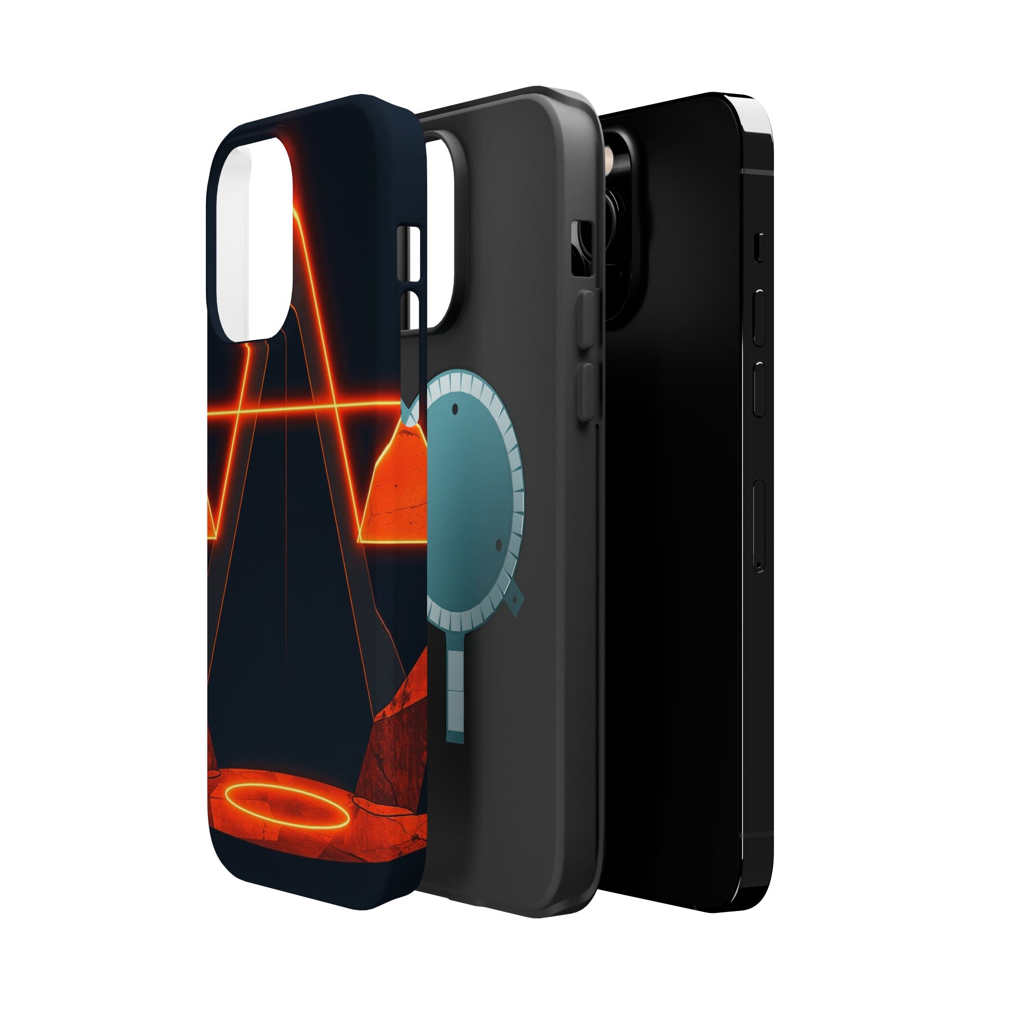 iPhone Vibrant Neon Geometry Design Slim Everyday Designer Case · iPhone Case
