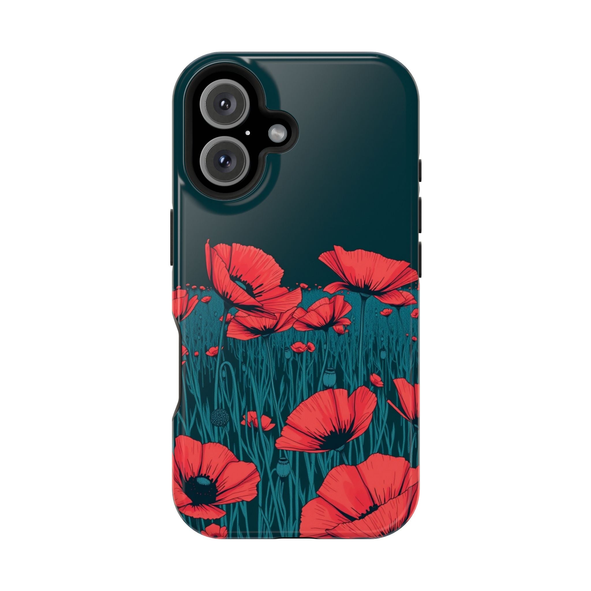 iPhone Poppy Field Dark Gothic Ink Clean Minimal Snap Cas Slim Snap Case · iPhon