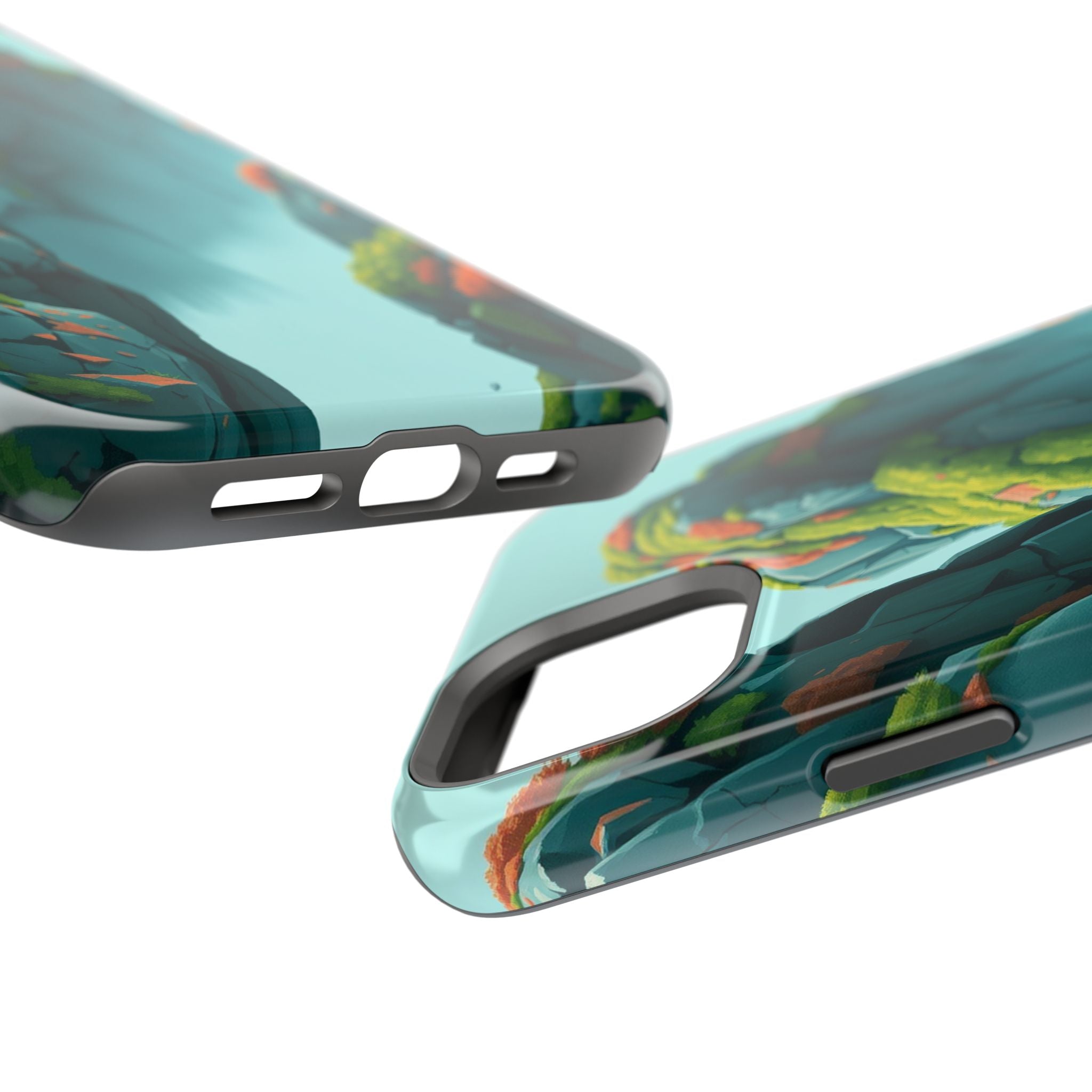 iPhone Moss Covered Rocks Oil Painting Impressionist iPhone Slim · iPhone Case