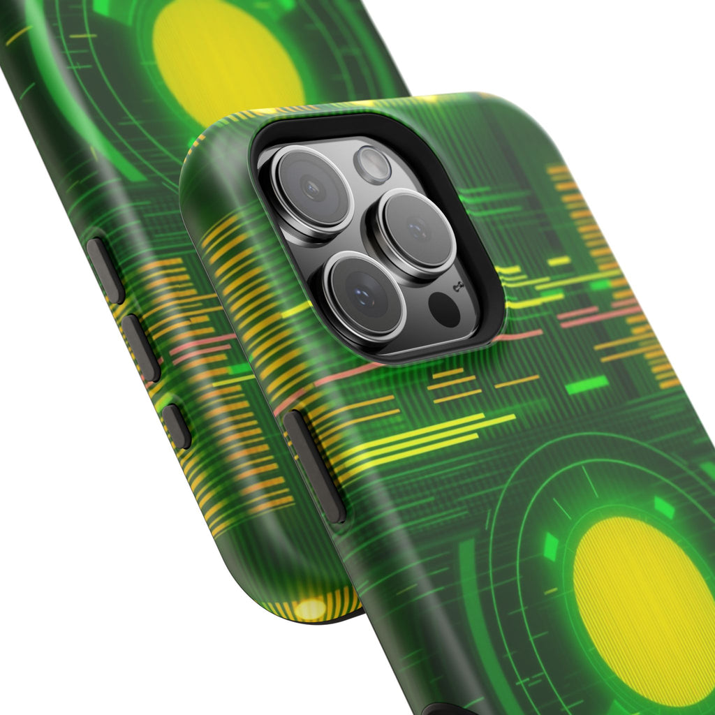 iPhone Emerald Green And Gold VHS Static Slim Everyday Designer Case · iPhone Ca