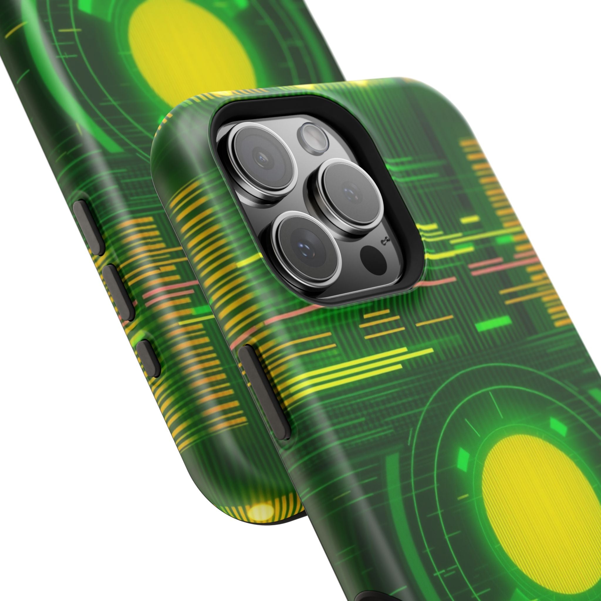 iPhone Emerald Green And Gold VHS Static Slim Everyday Designer Case · iPhone Ca