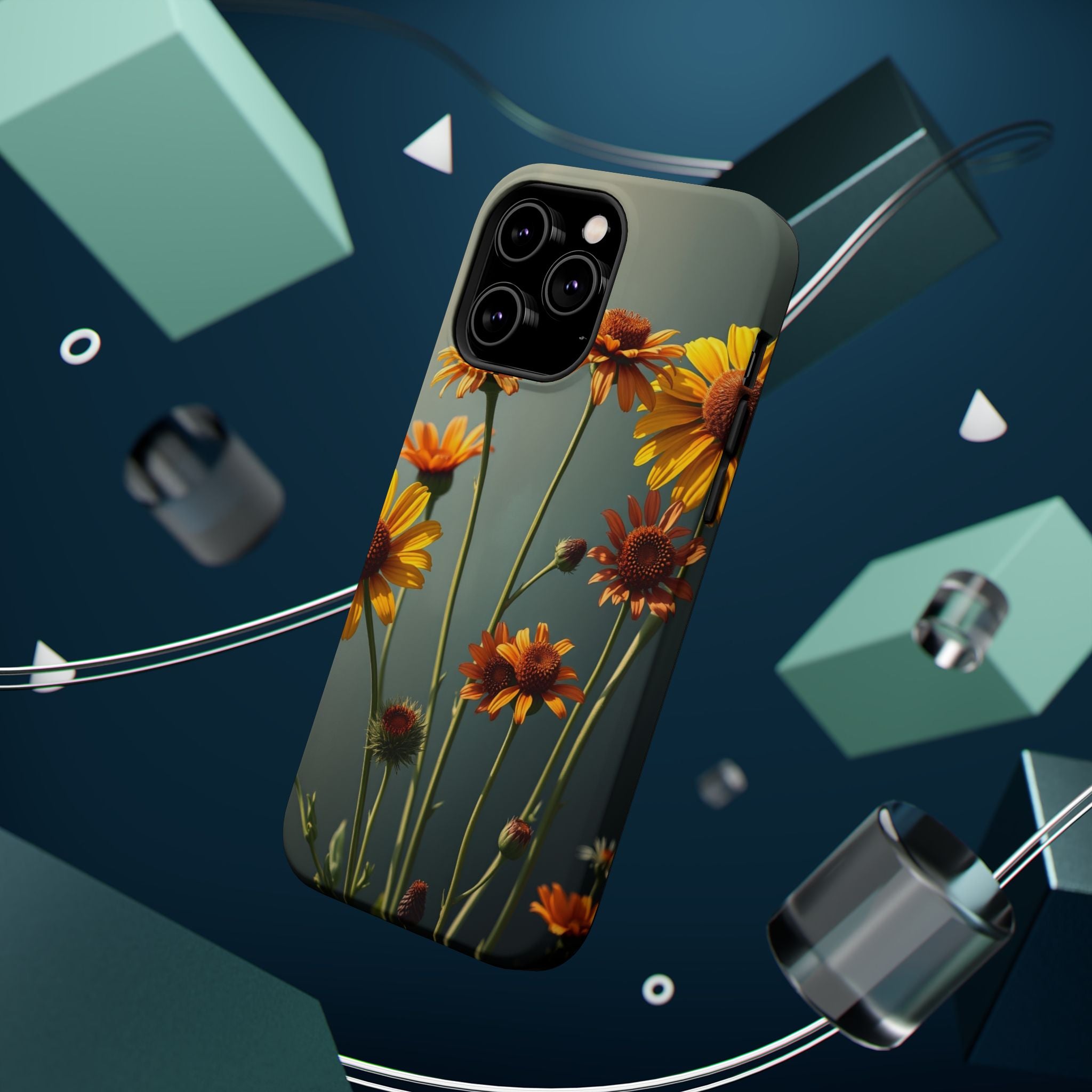 iPhone Mustard And Rust Wildflower Bunch Slim Everyday iPhone Designer · iPhone