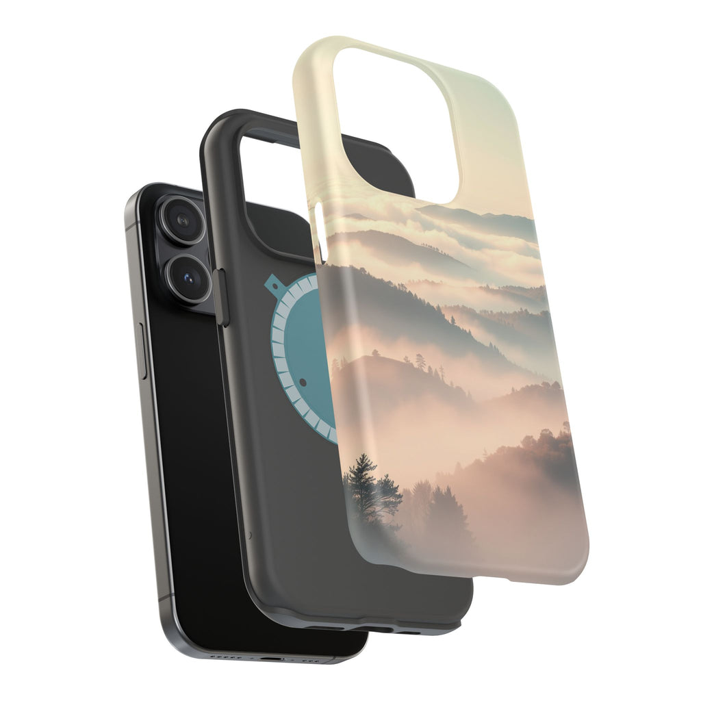 iPhone Mint And Blush Fog Rolling Over Hills Slim iPhone Everyday · iPhone Case