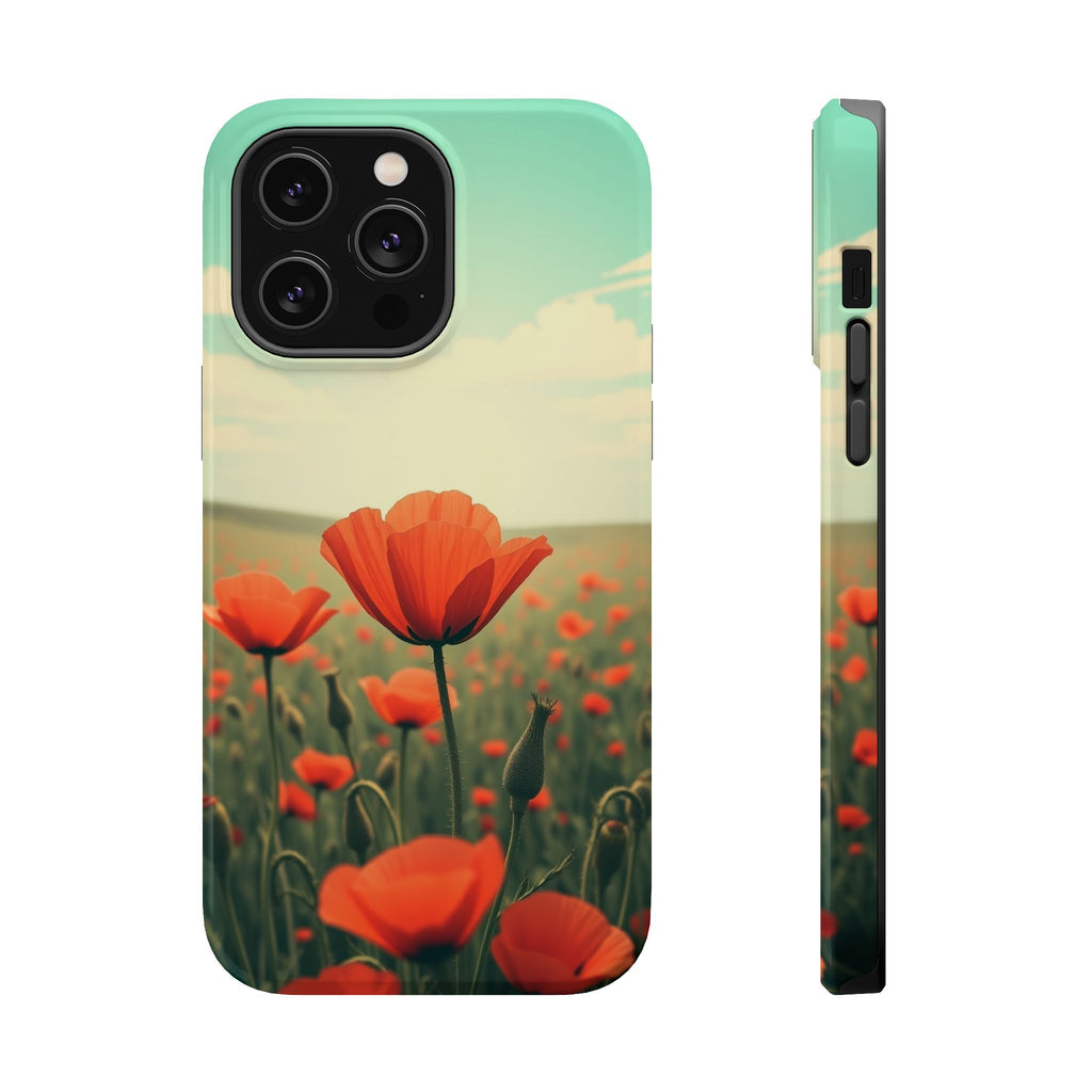 iPhone Radiant Poppy Field Design Bold Modern Everyday Snap Case · iPhone Case