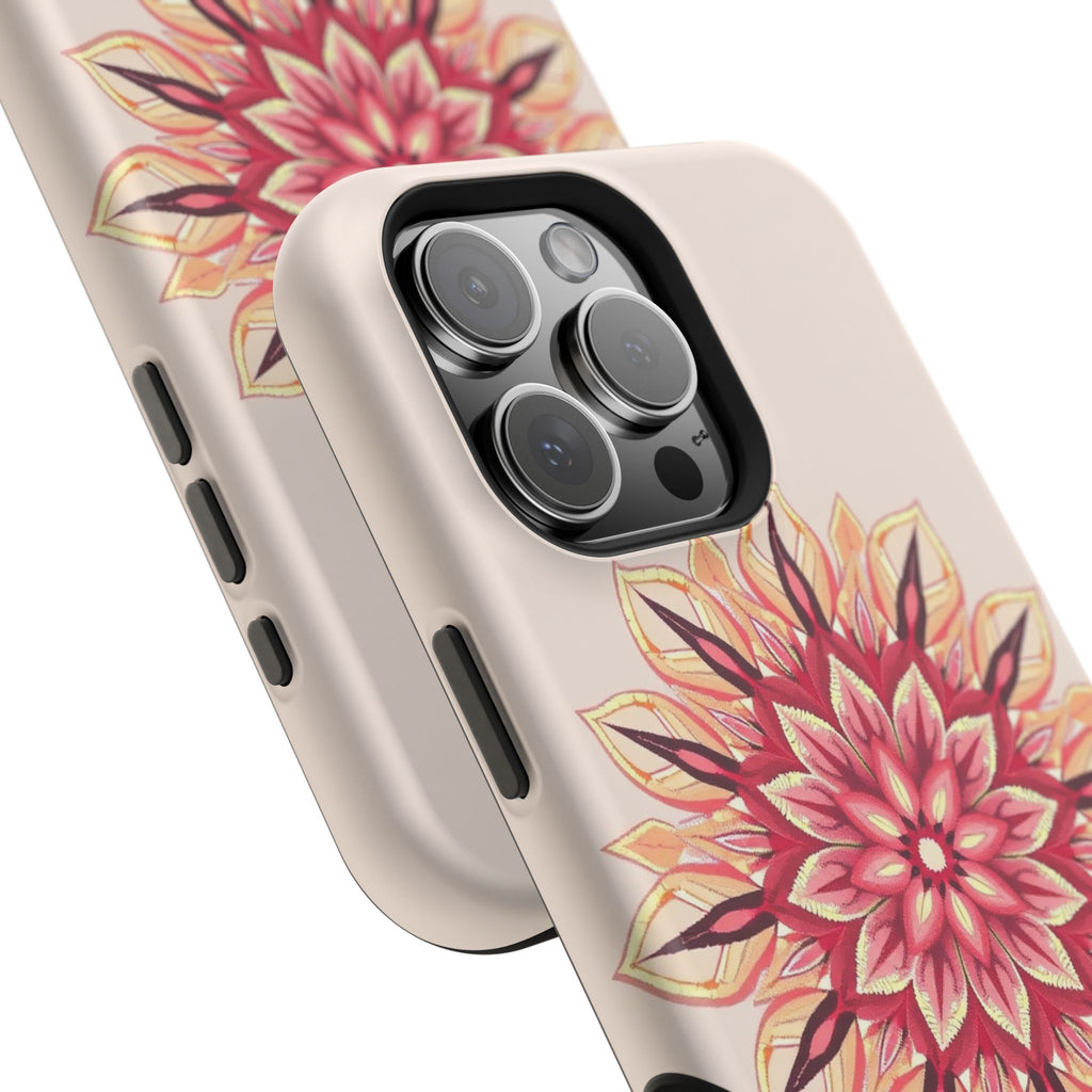 iPhone Floral Mandala Pixel Art -Bit Slim Everyday Designer Case · iPhone Case