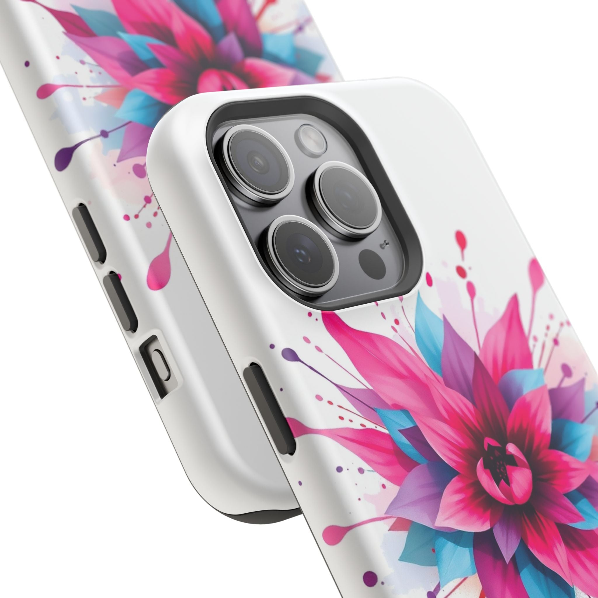 iPhone Floral Watercolor Splash Electric Art Slim iPhone Everyday · iPhone Case