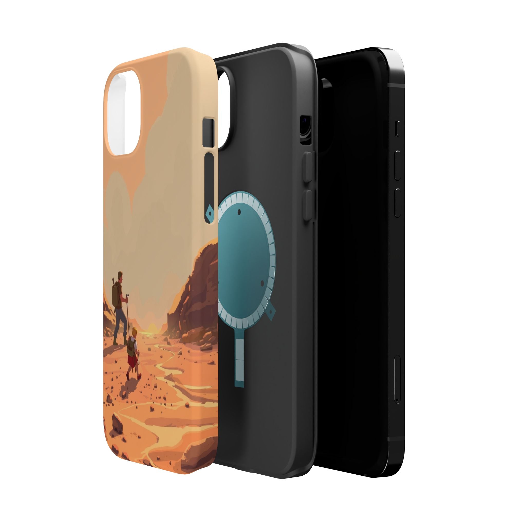 iPhone Burnt Orange And Sand Barely Surviving Slim Everyday Designer Case · iPho