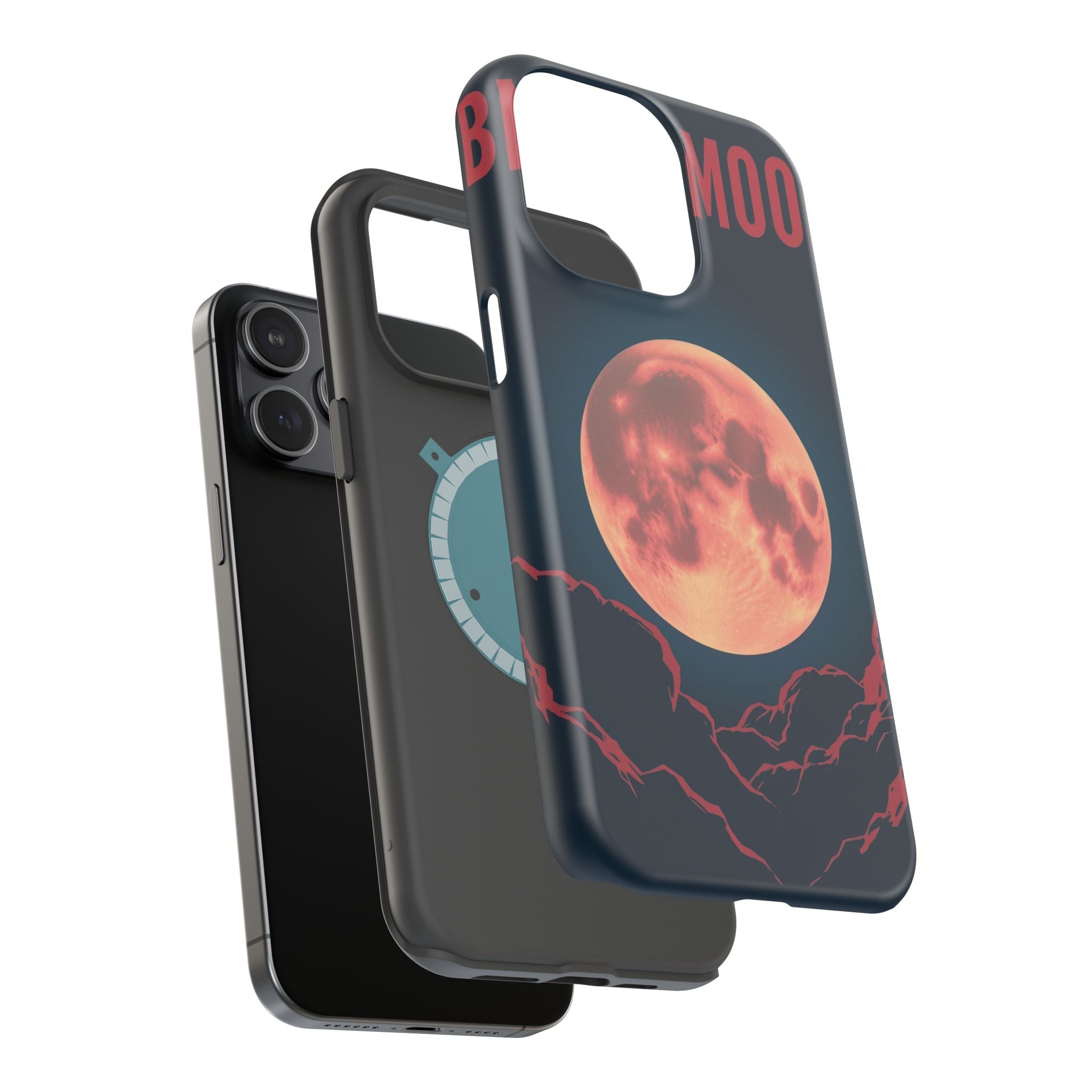 iPhone Blood Moon Rise Vintage Retro Poster Slim Everyday Designer Case · iPhone