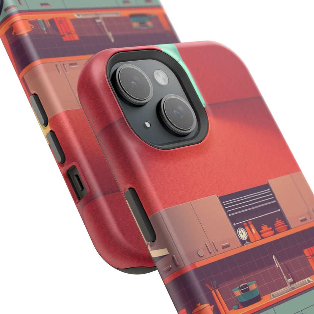 iPhone Earthy 1950s Kitchen Design Bold Modern Everyday Snap Case · iPhone Case