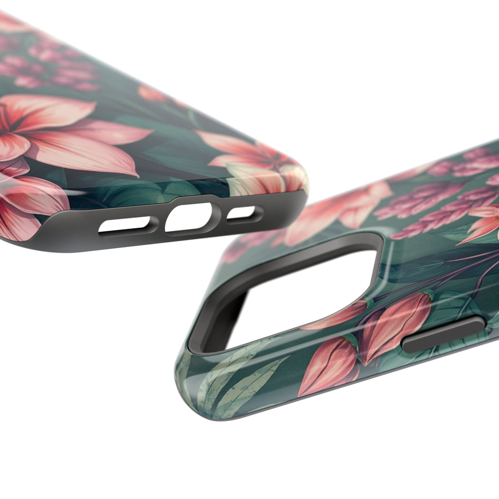 iPhone Mint And Blush Jungle Floral Slim Everyday Designer Case · iPhone Case