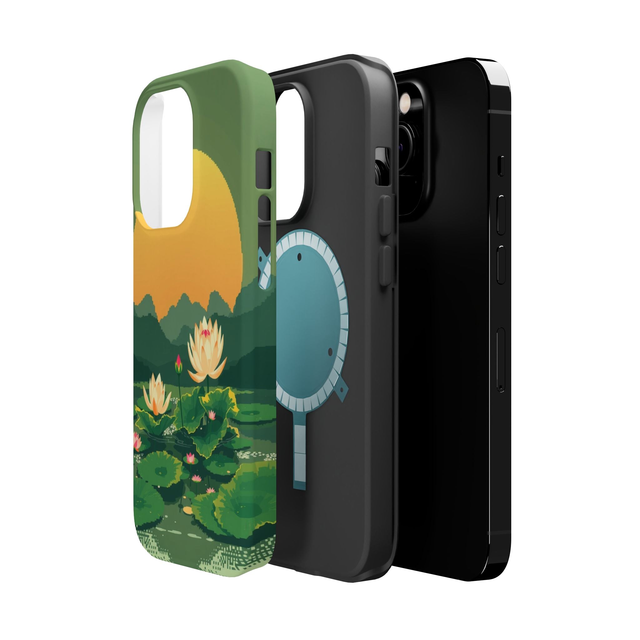 iPhone Lotus Pond Enchanted Art Slim Everyday Designer Case · iPhone Case