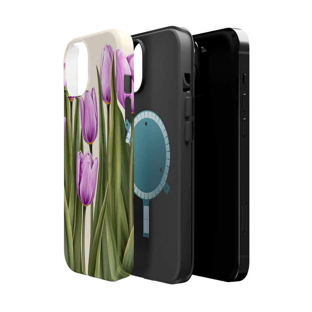 iPhone Tulip Row Electric Art 14 Bold Modern Everyday Snap Case · iPhone Case
