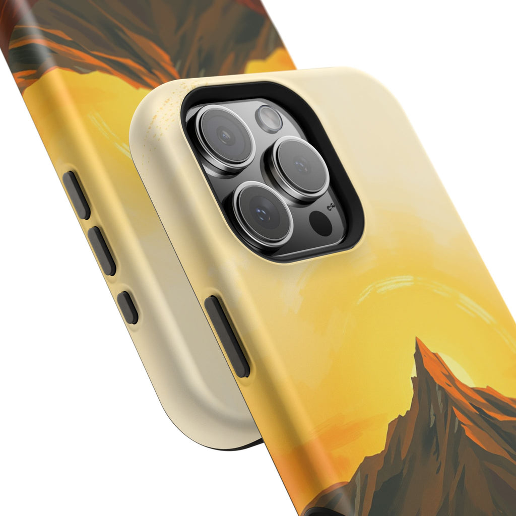 iPhone Mustard And Rust Mountain at Sunrise Slim iPhone Everyday · iPhone Case