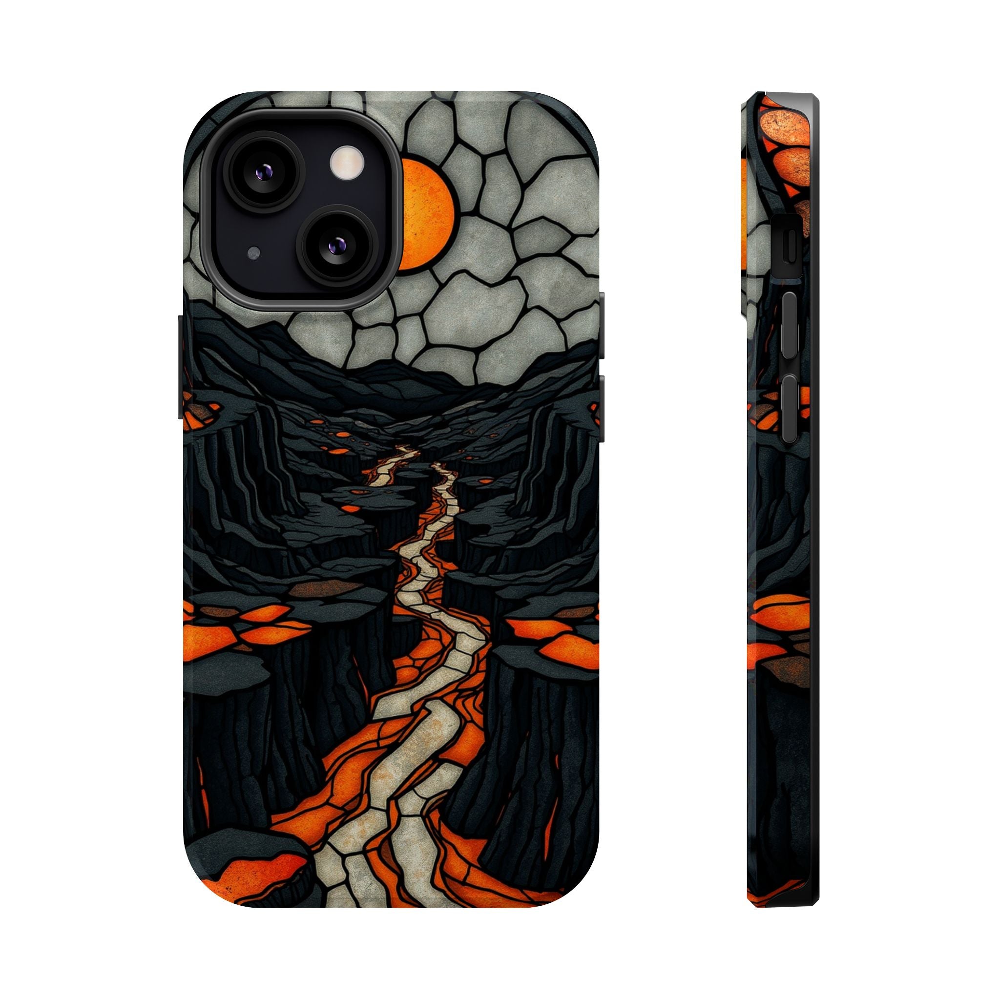 iPhone Charcoal And Copper Lava Field Slim Everyday Designer Case · iPhone Case
