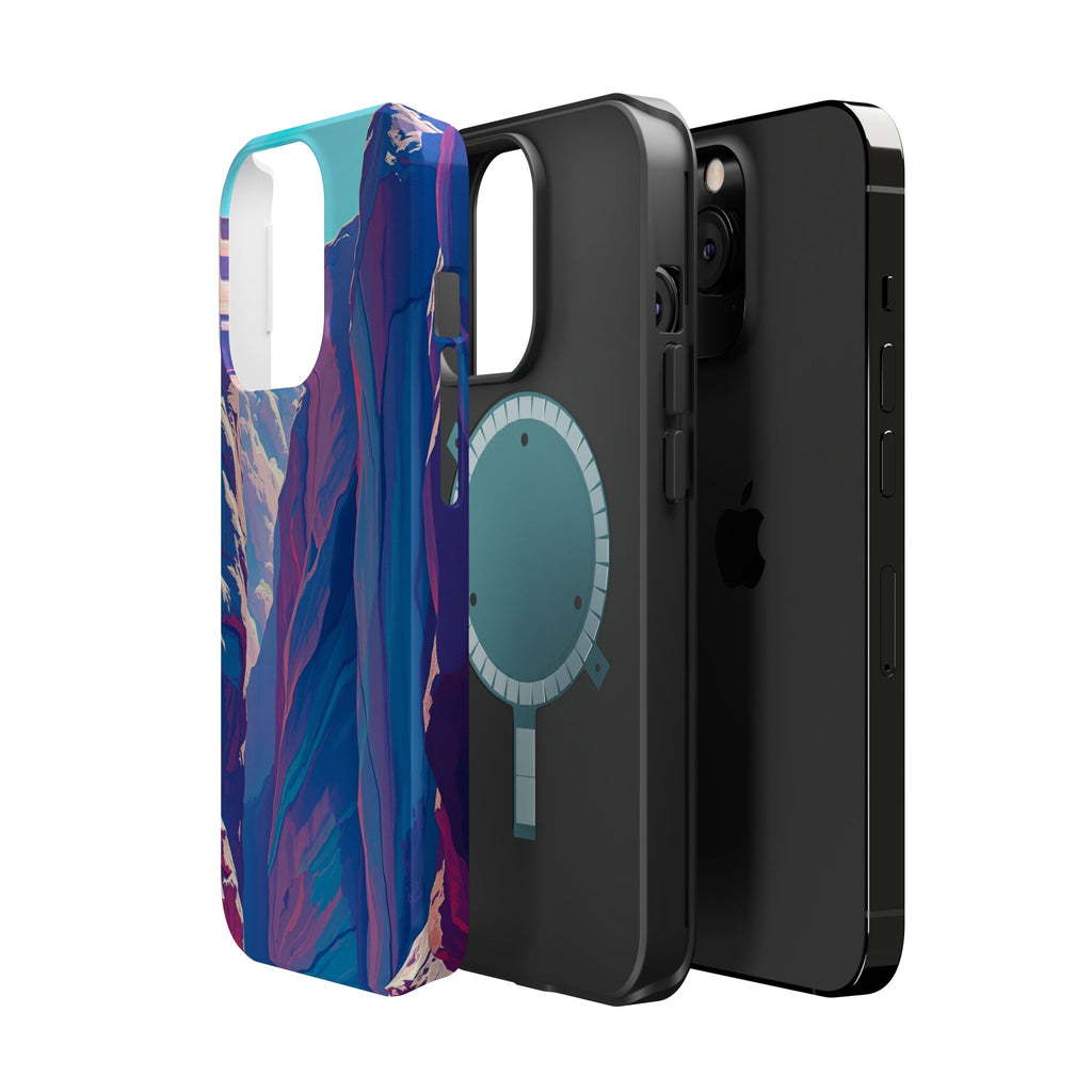 iPhone Cyan And Magenta Canyon Wall Slim Everyday Designer Case · iPhone Case