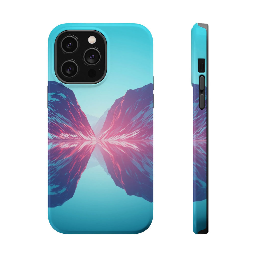 iPhone Cyan And Magenta Fjord Reflection Slim Everyday iPhone 17 · iPhone Case