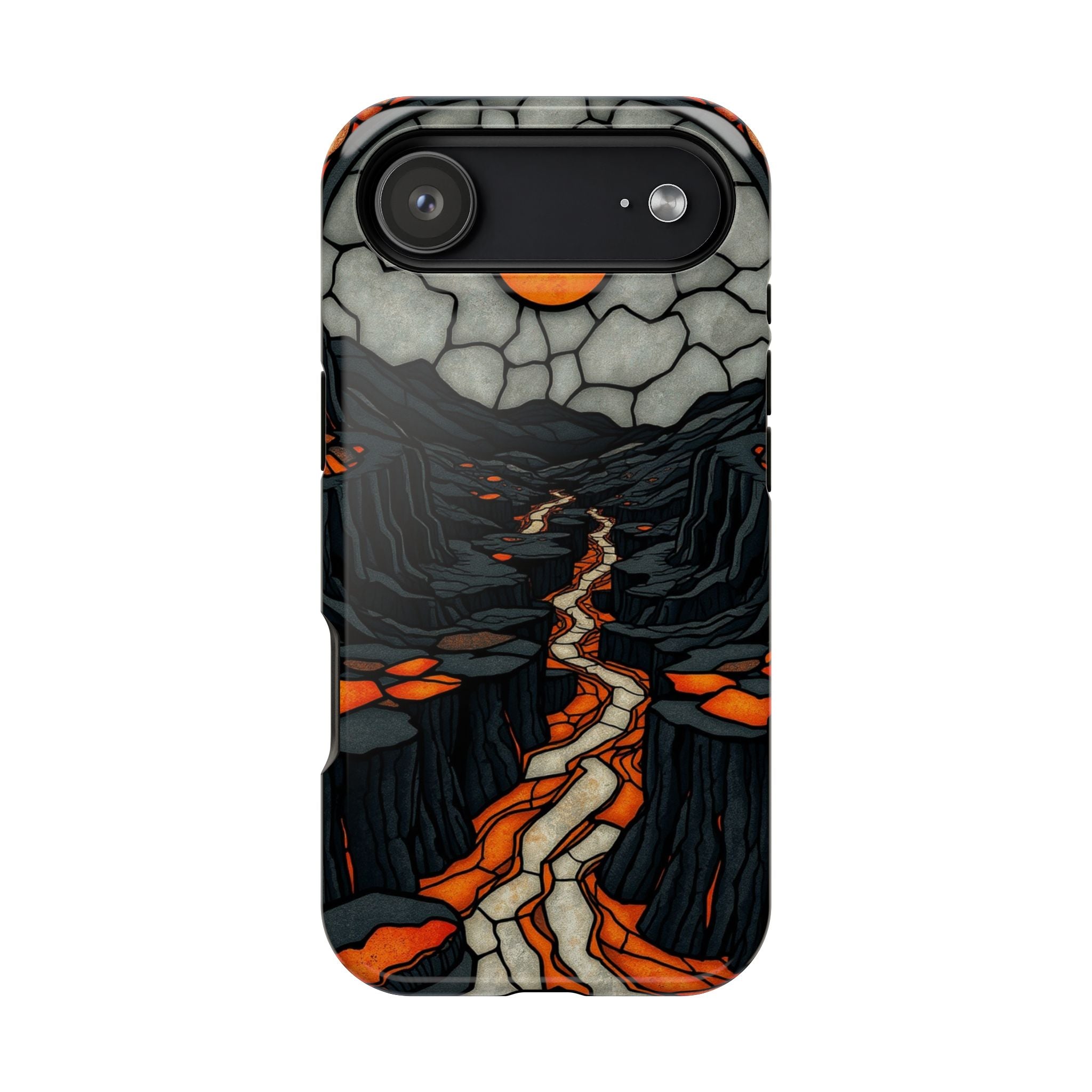 iPhone Charcoal And Copper Lava Field Slim Everyday Designer Case · iPhone Case