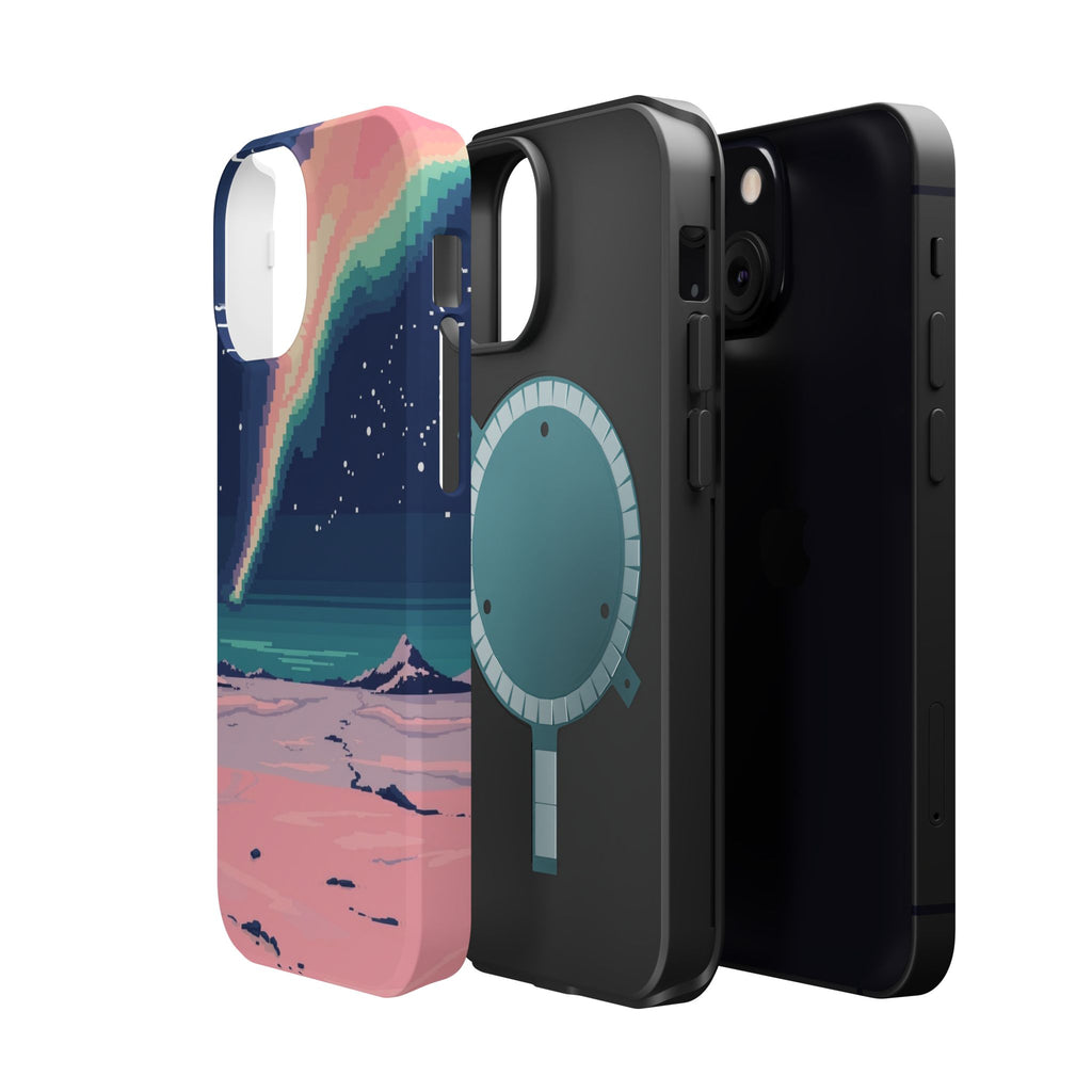 iPhone Mint And Blush Northern Lights Slim Everyday Designer Case · iPhone Case