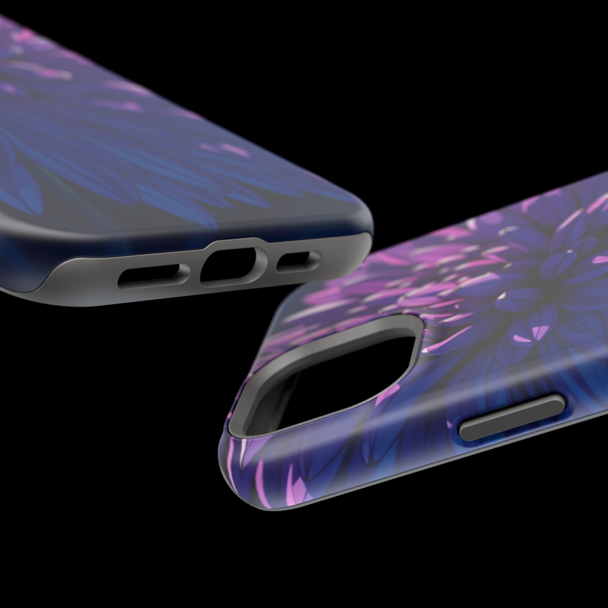 iPhone Indigo And Violet Chrysanthemum Classic Soft iPhone Finish · iPhone Case