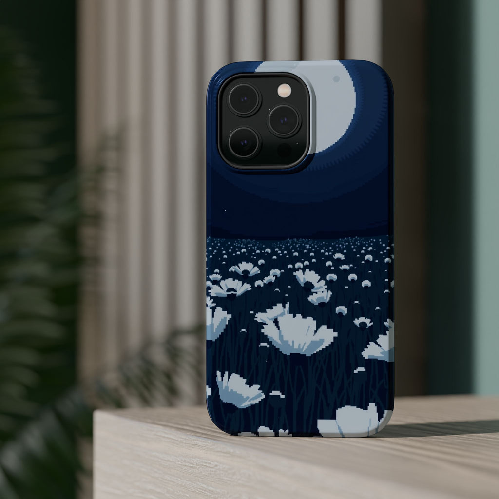 iPhone Poppy Field Pixel Art -Bit Bold Modern Everyday Snap Case · iPhone Case