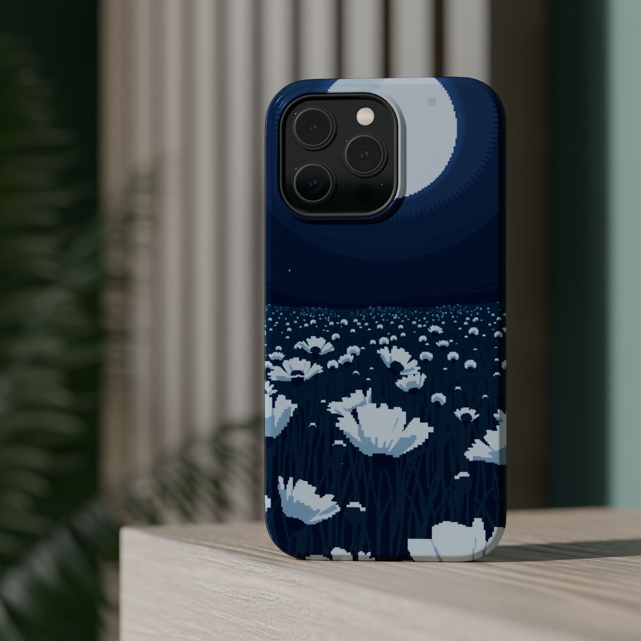 iPhone Poppy Field Pixel Art -Bit Bold Modern Everyday Snap Case · iPhone Case