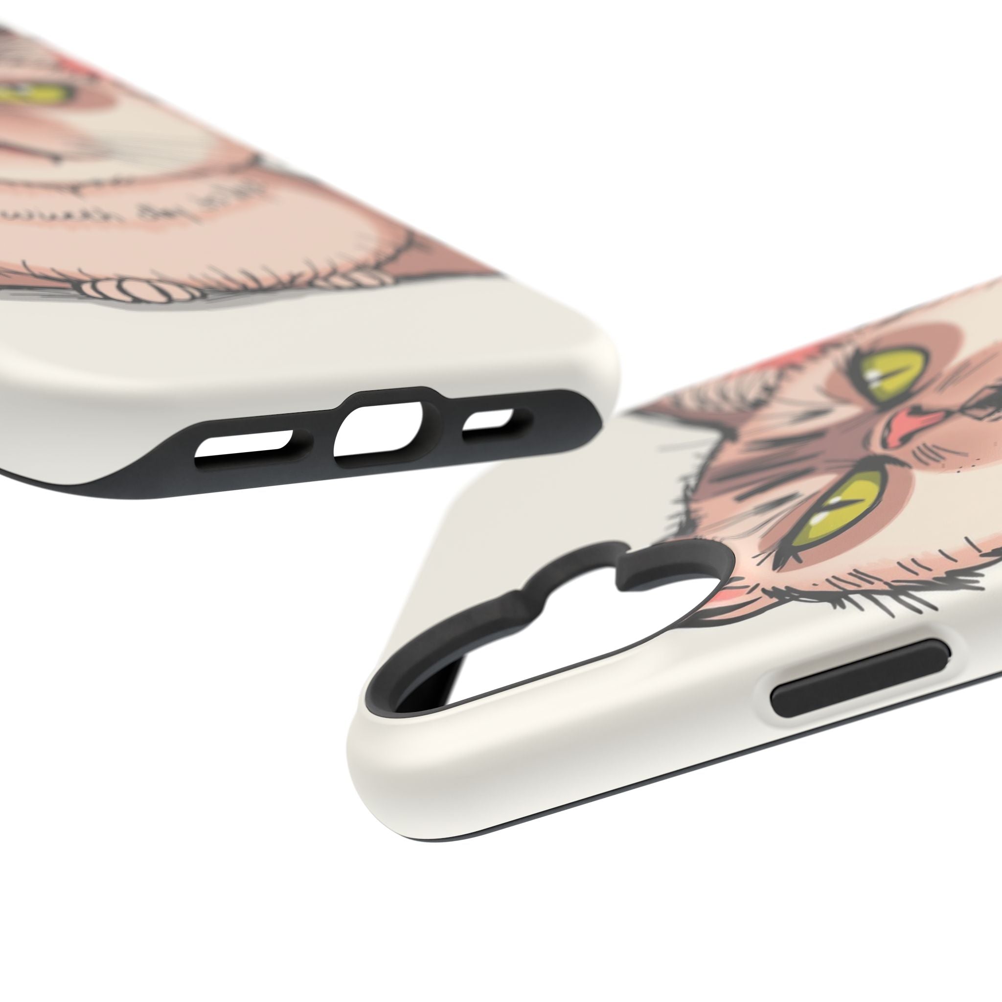 iPhone Sarcastic Cat Verdict Hand-Drawn Sketch Soft Finish Everyday Case · iPhon