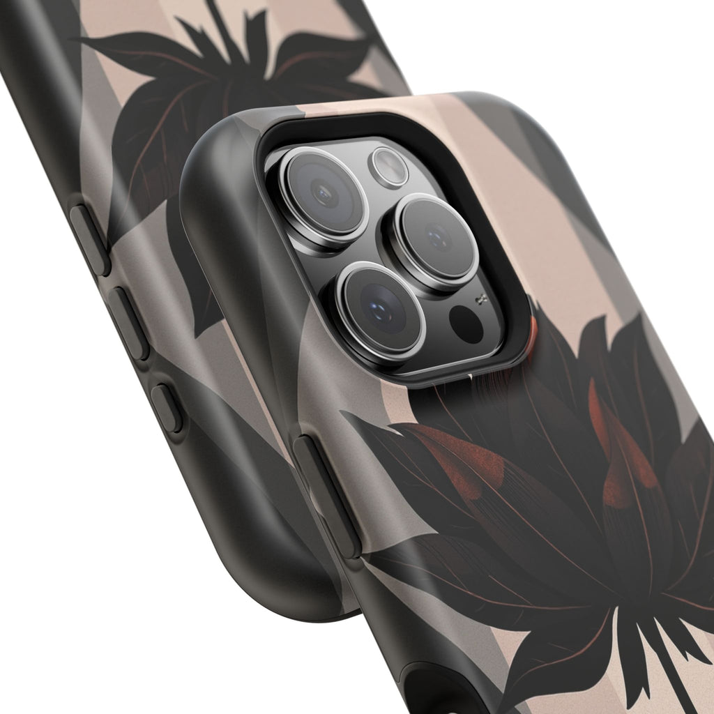 iPhone Charcoal And Copper Floral Silhouette Slim iPhone Everyday · iPhone Case