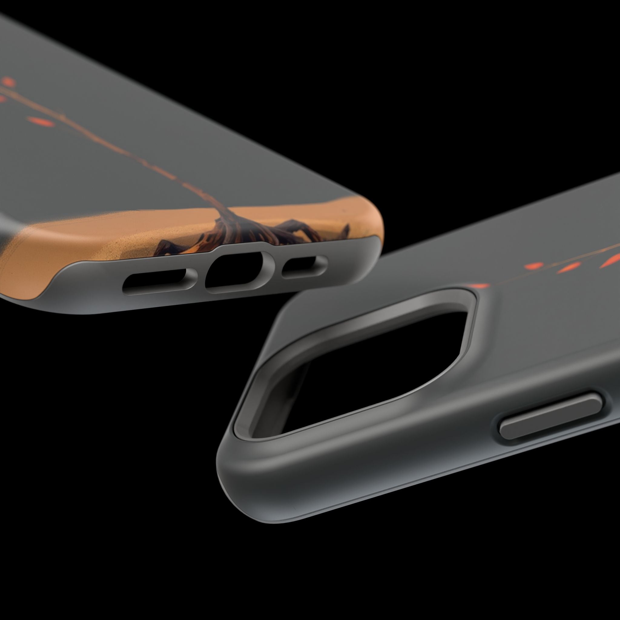 iPhone Burnt Orange And Sand Minimalist Stem Slim iPhone Everyday · iPhone Case