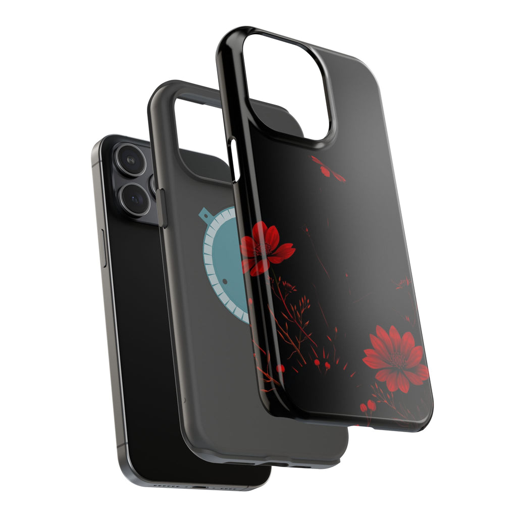 iPhone Black And Crimson Desert Flower Slim Everyday Designer Case · iPhone Case