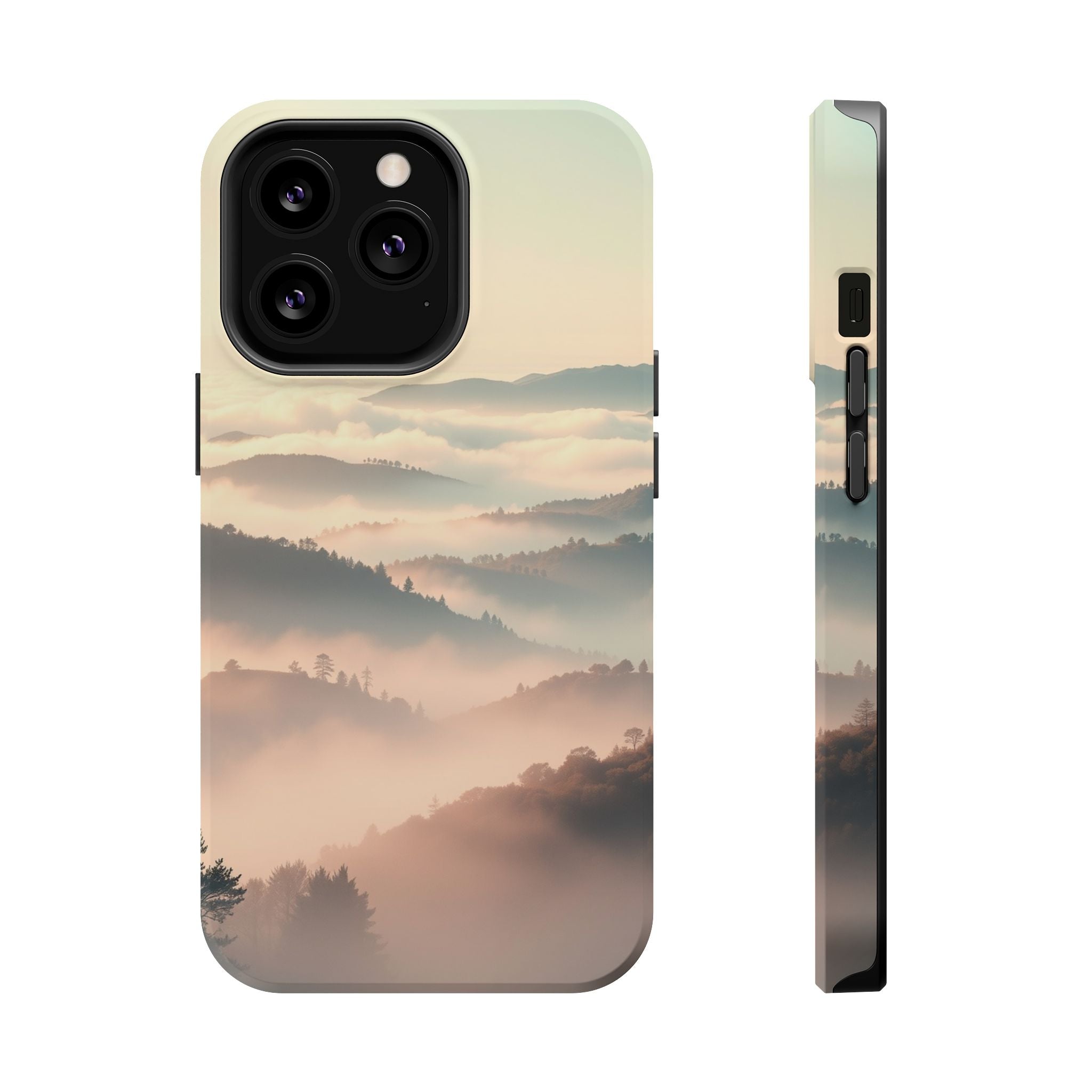 iPhone Mint And Blush Fog Rolling Over Hills Slim iPhone Everyday · iPhone Case