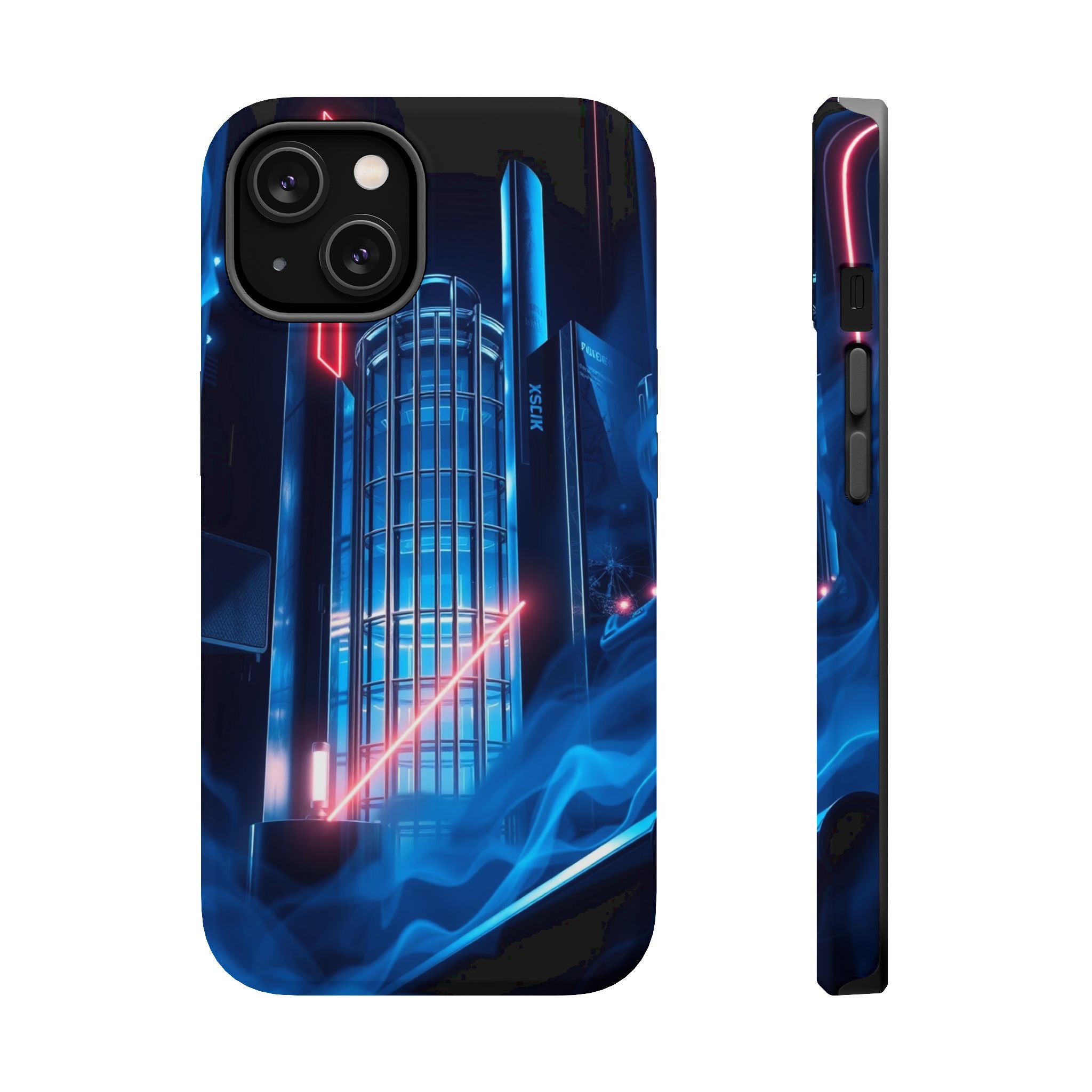 iPhone Midnight Blue And Silver Bauhaus Composition Slim Snap Case · iPhone Case