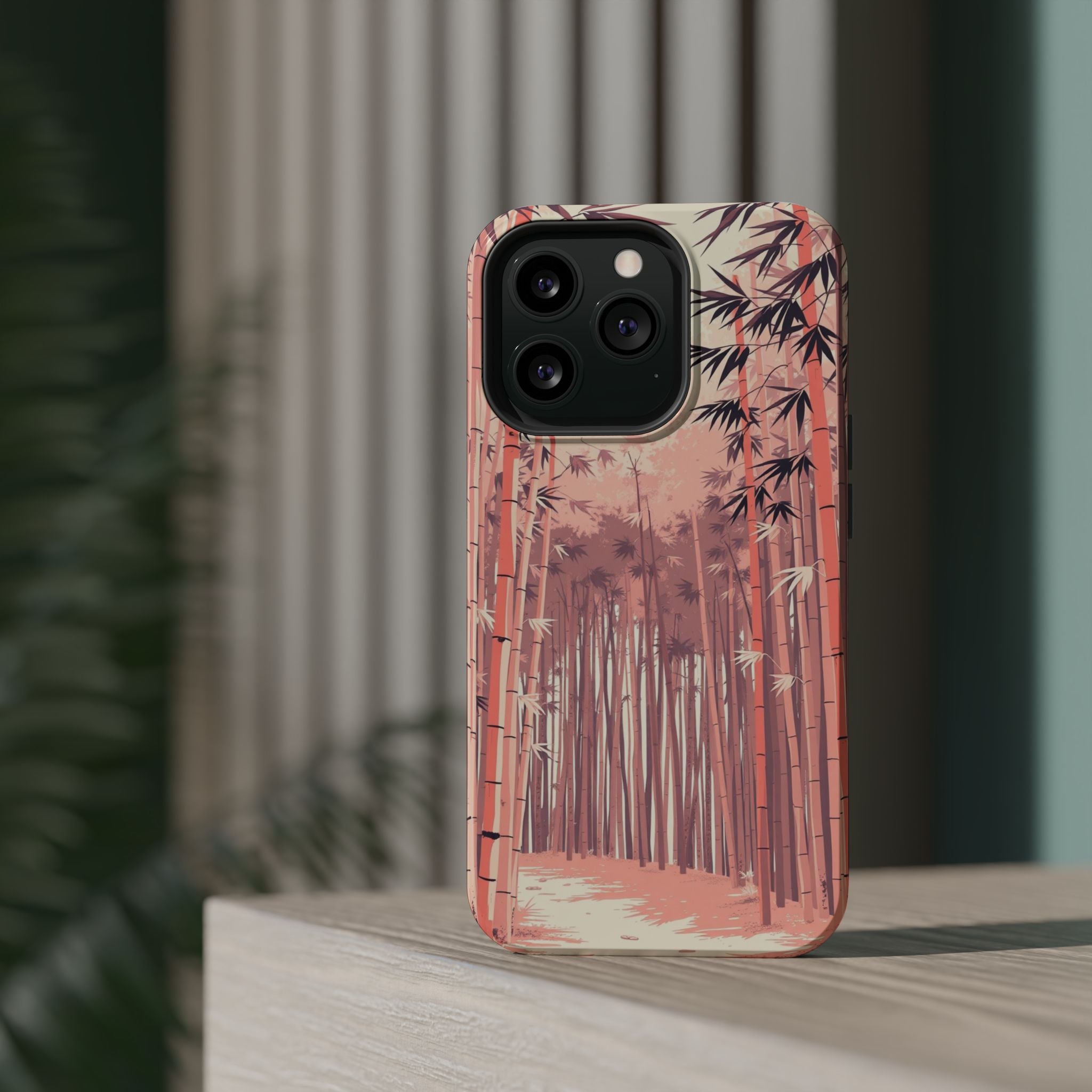 iPhone Rose Pink And Cream Bamboo Grove Slim Everyday iPhone 19 · iPhone Case