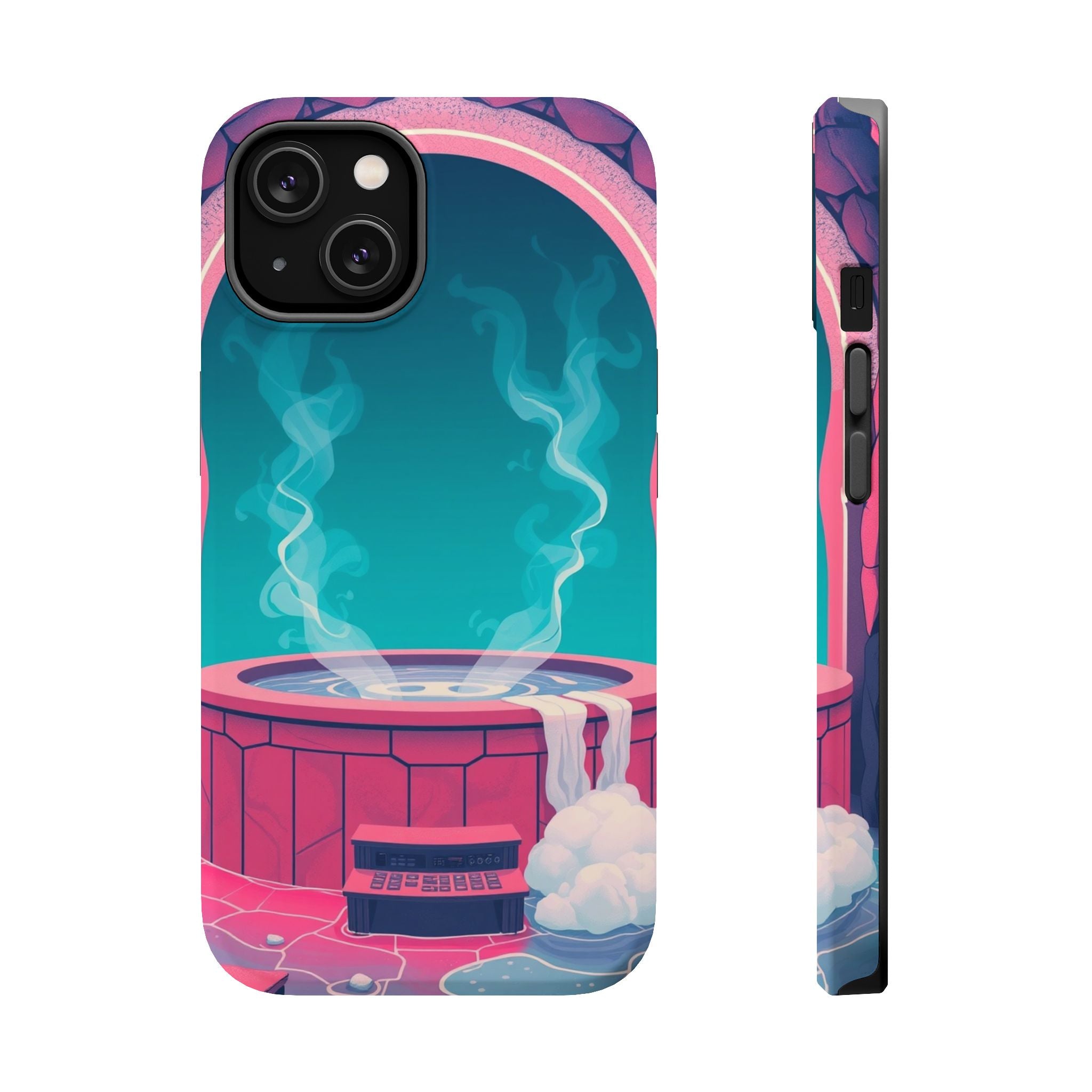 iPhone Hot Spring Steam Risograph Print Slim Everyday iPhone Designer · iPhone C