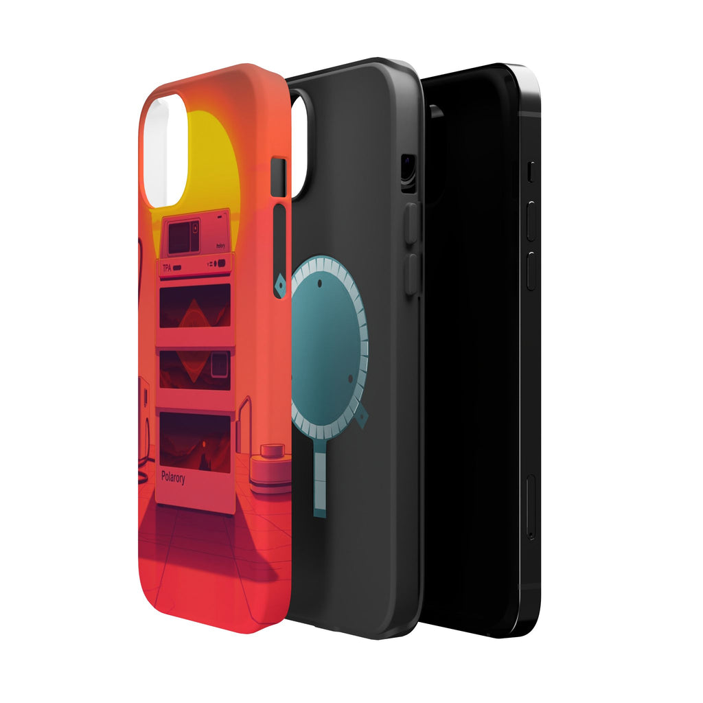 iPhone Polaroid Stack Memory Neon Cyberpunk Slim Everyday Designer Case · iPhone