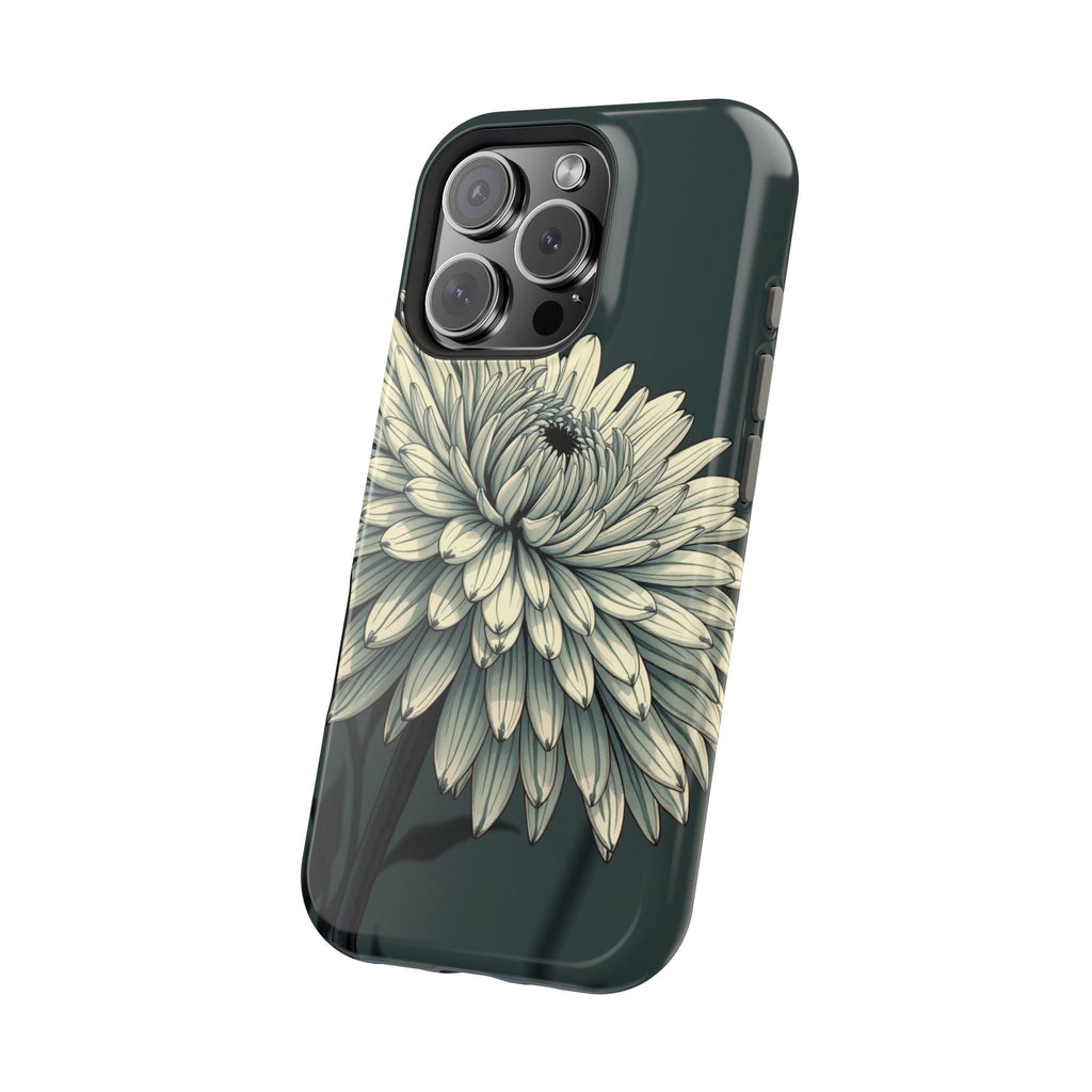 iPhone Chrysanthemum Classic Dark Gothic Ink Carry Case Slim Snap Case · iPhone