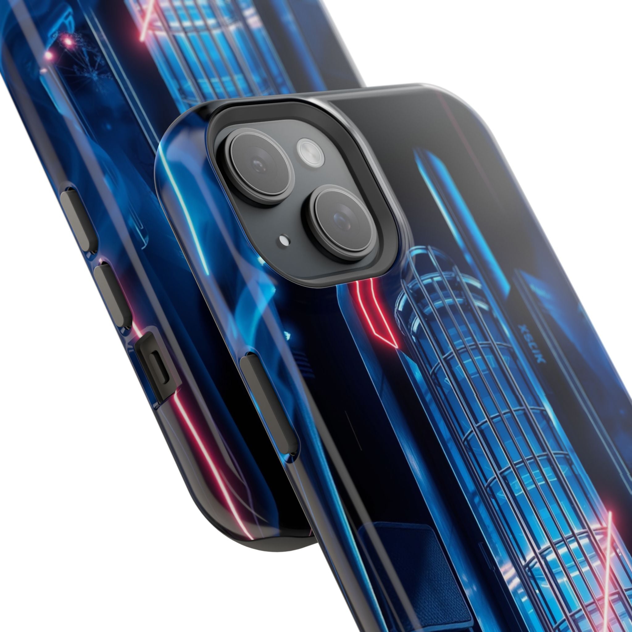 iPhone Midnight Blue And Silver Bauhaus Composition Slim Snap Case · iPhone Case
