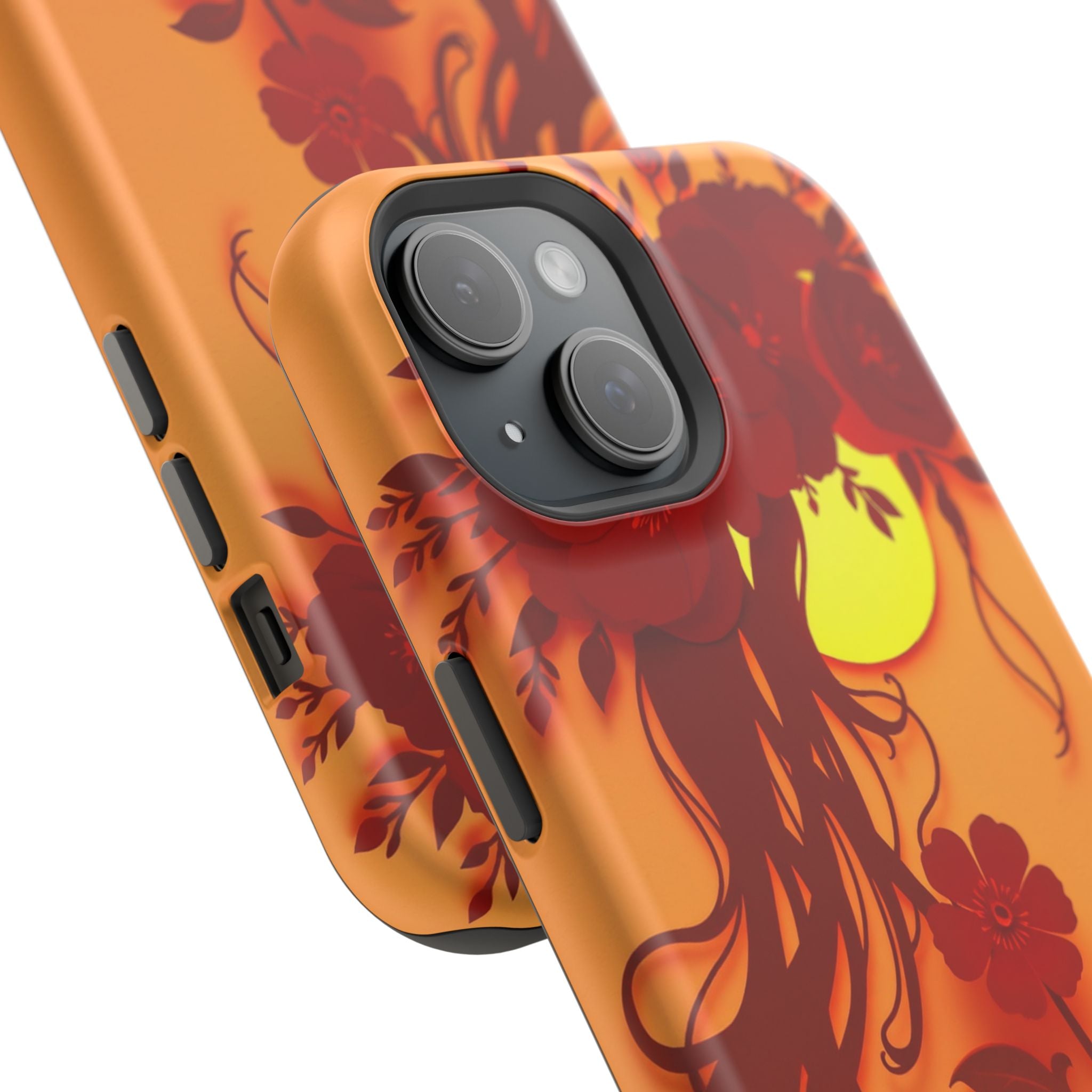 iPhone Sunset Amber And Peach Floral Crown Slim iPhone Everyday · iPhone Case
