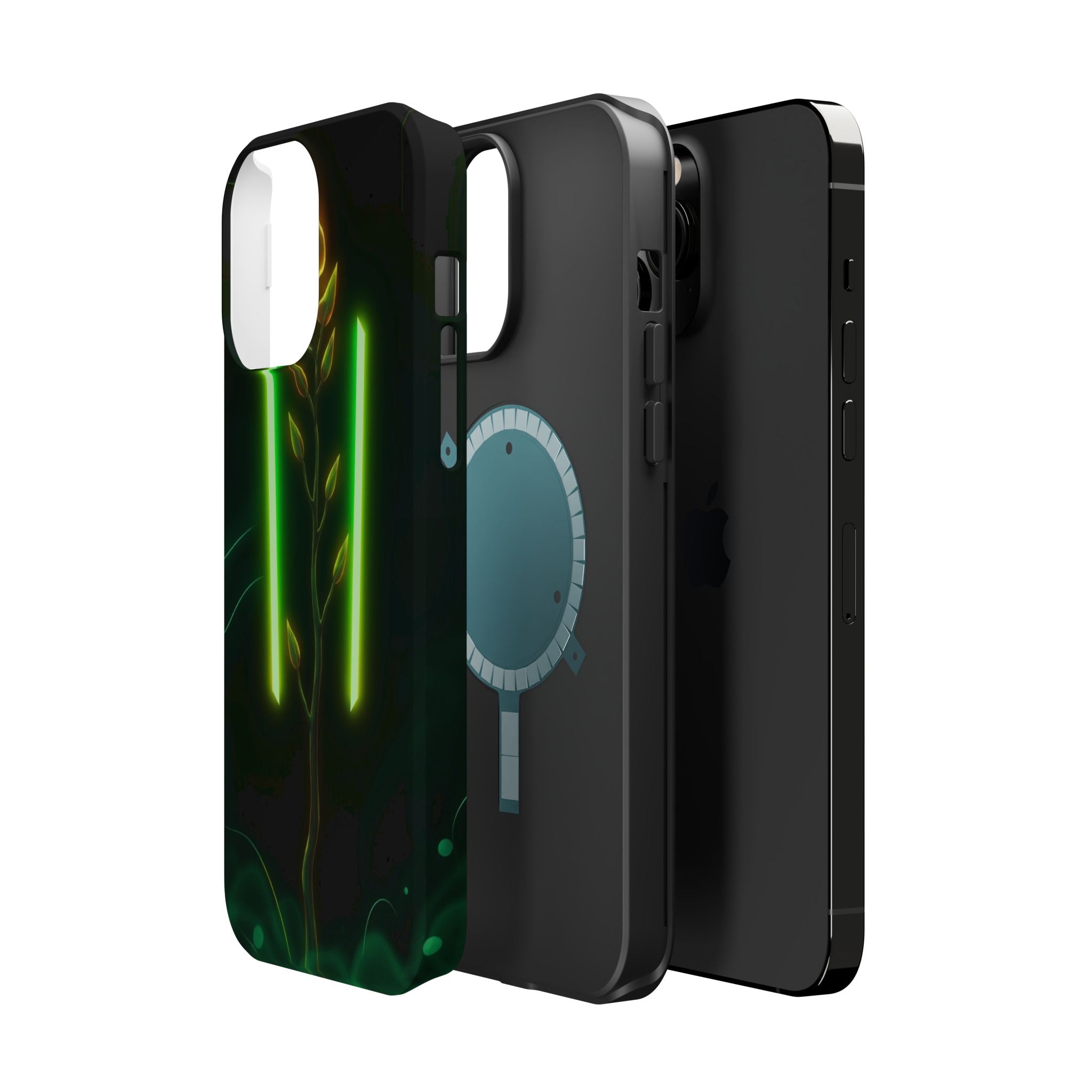 iPhone Emerald Green And Gold Minimalist Stem Slim iPhone Everyday · iPhone Case