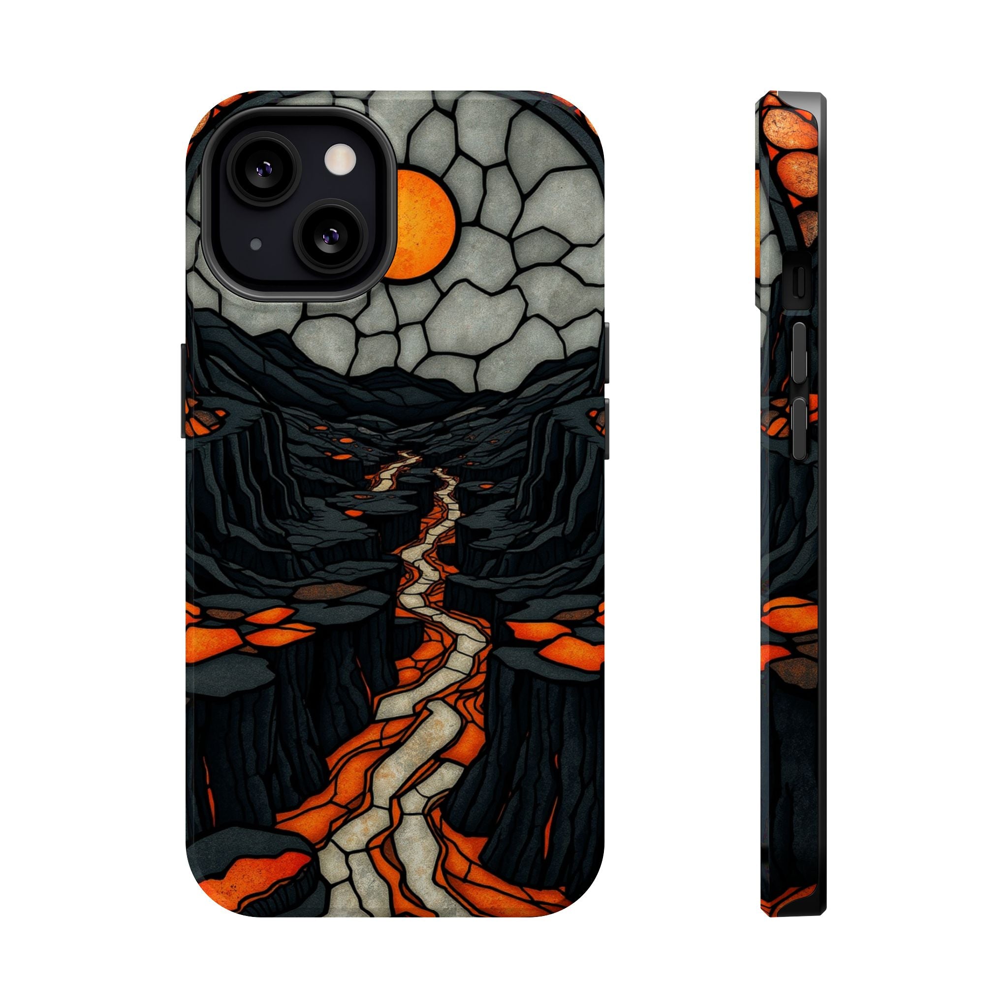 iPhone Charcoal And Copper Lava Field Slim Everyday Designer Case · iPhone Case