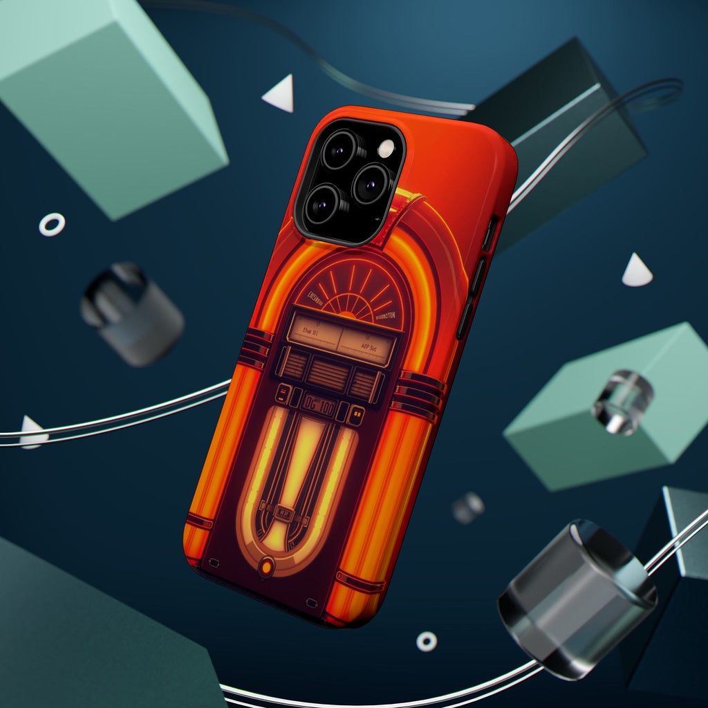 iPhone Jukebox Glow Neon Cyberpunk Bold Modern Everyday Snap Case · iPhone Case
