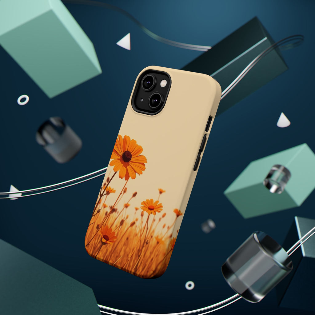 iPhone Wildflower Field Minimalist Line Art Slim Everyday Designer Case · iPhone