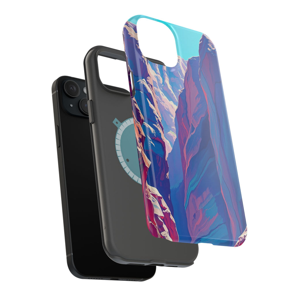 iPhone Cyan And Magenta Canyon Wall Slim Everyday Designer Case · iPhone Case