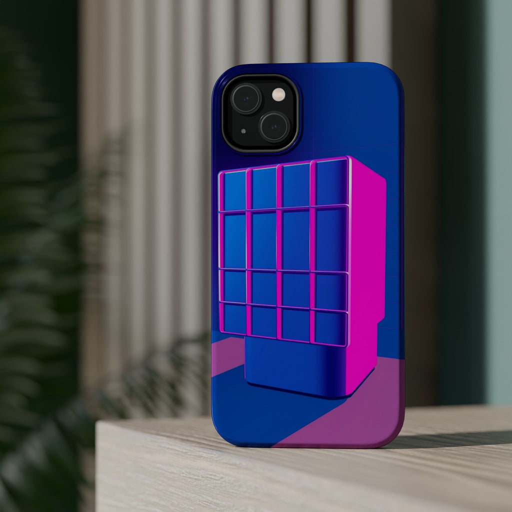iPhone Earthy 80s Grid Synthwave Design Slim Everyday Designer Case · iPhone Cas